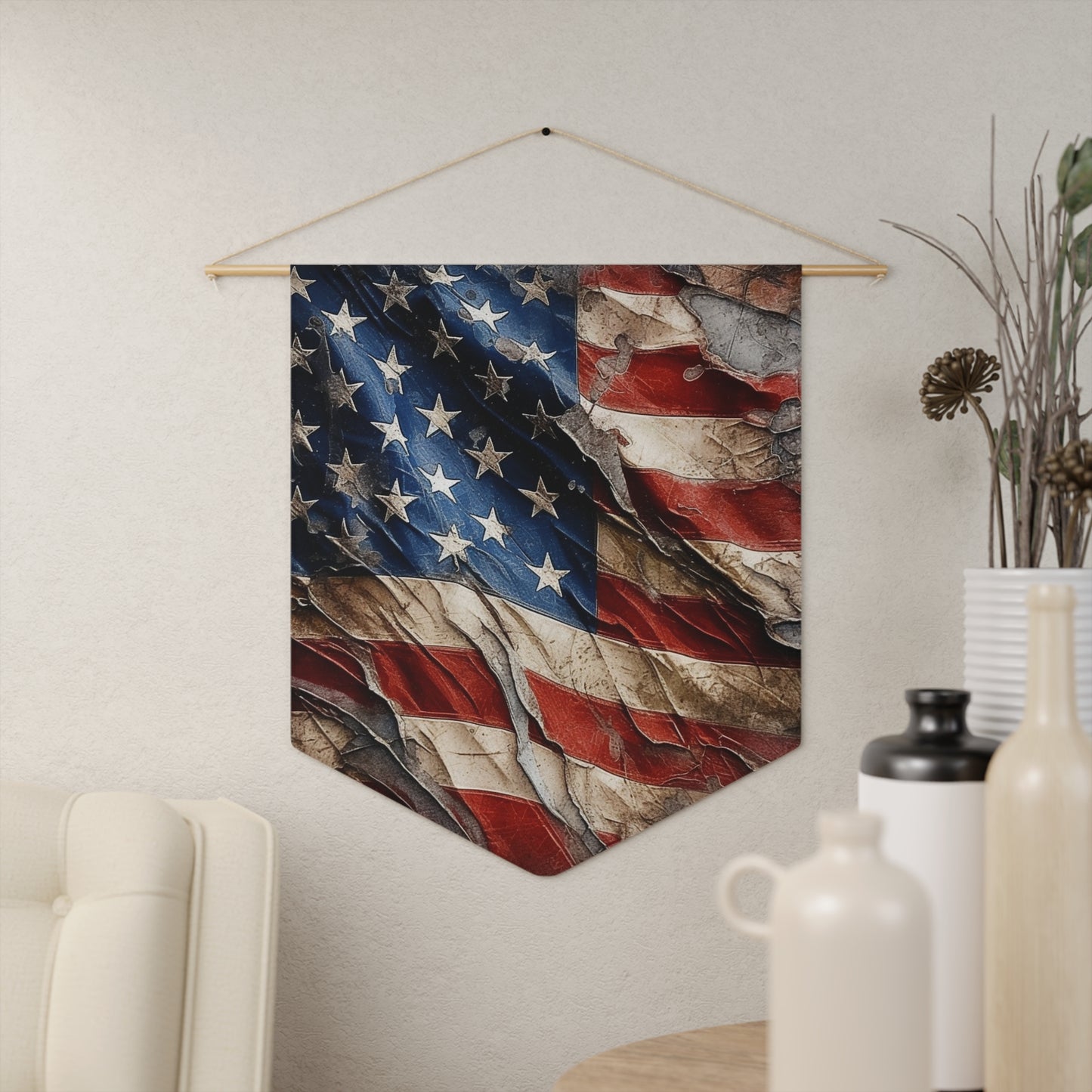 Distressed American Flag Pennant