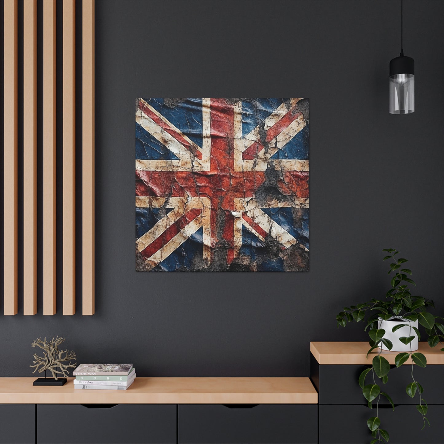British Union Jack Tattered Flag Canvas Gallery Wraps