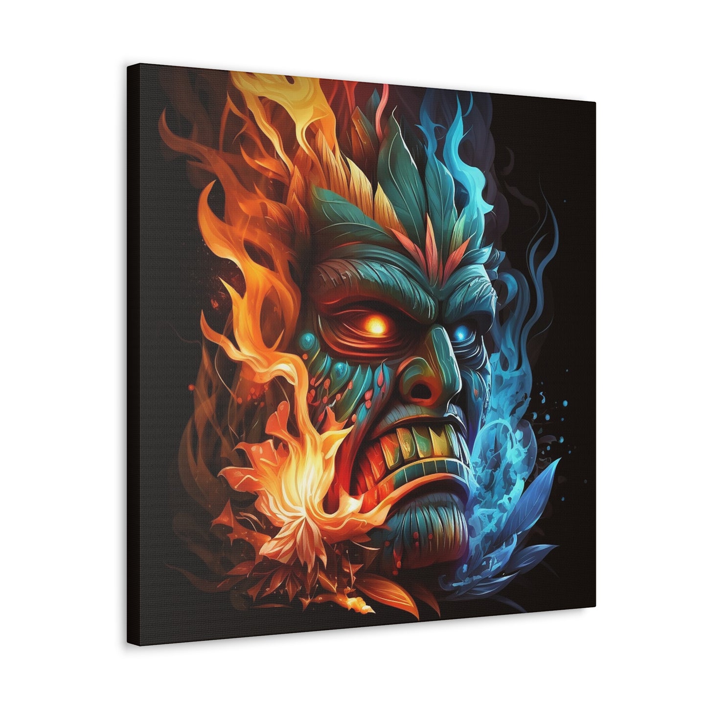 Smoke & Flame Tiki Canvas Gallery Wraps