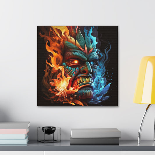 Smoke & Flame Tiki Canvas Gallery Wraps