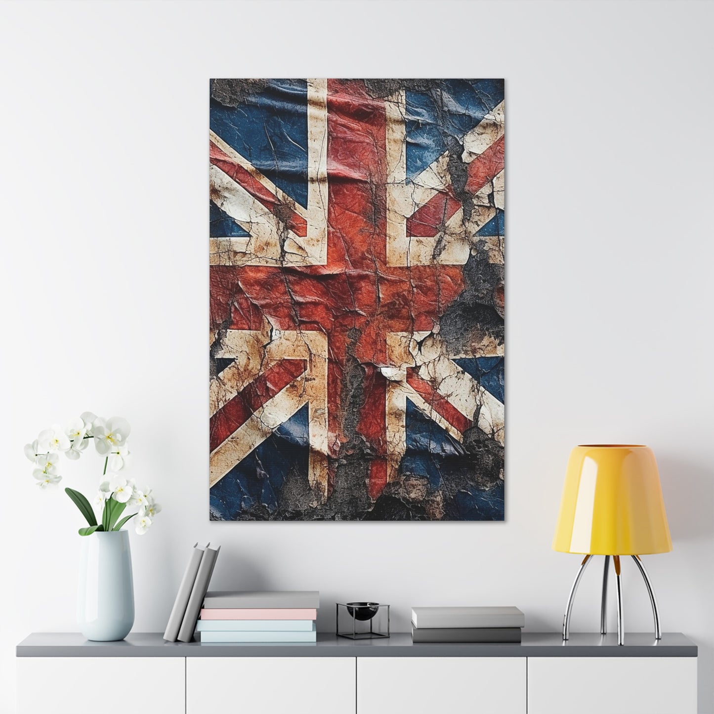 British Union Jack Tattered Flag Canvas Gallery Wraps