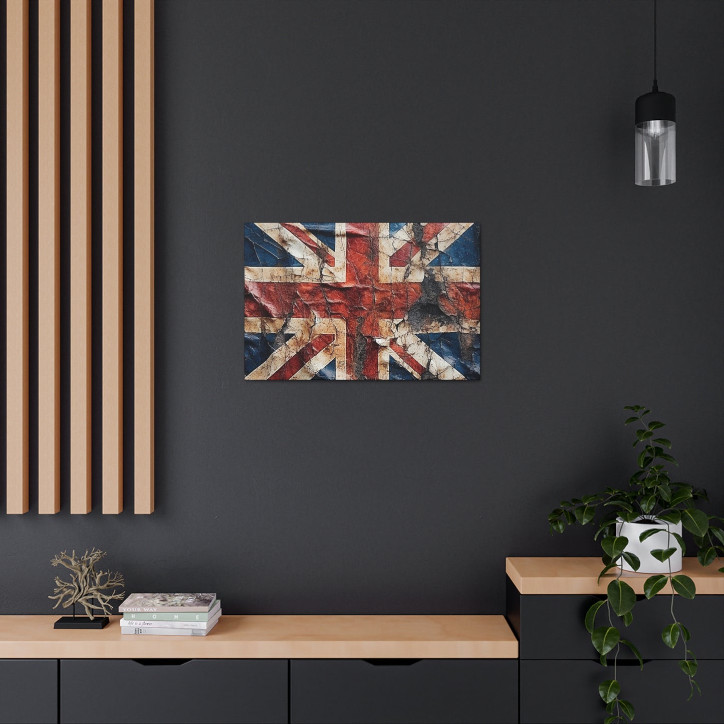 British Union Jack Tattered Flag Canvas Gallery Wraps
