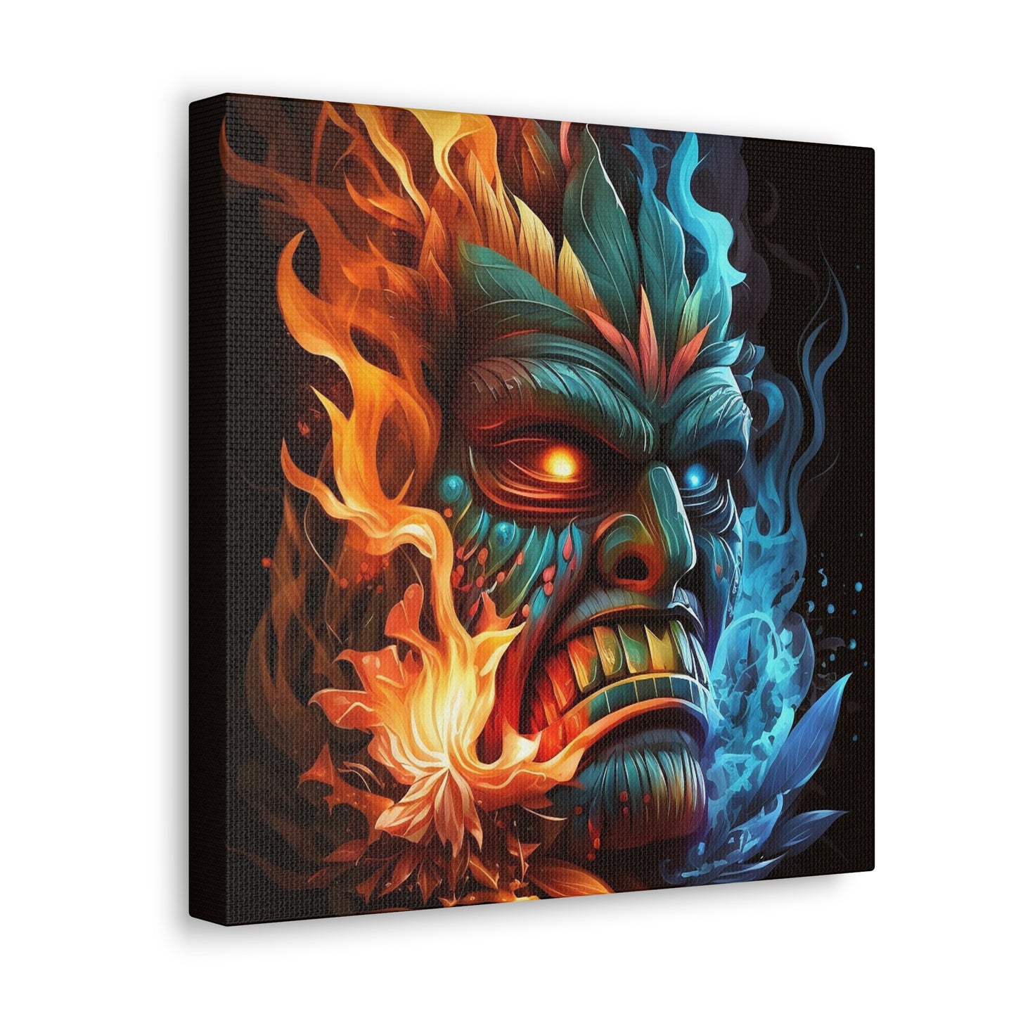 Smoke & Flame Tiki Canvas Gallery Wraps