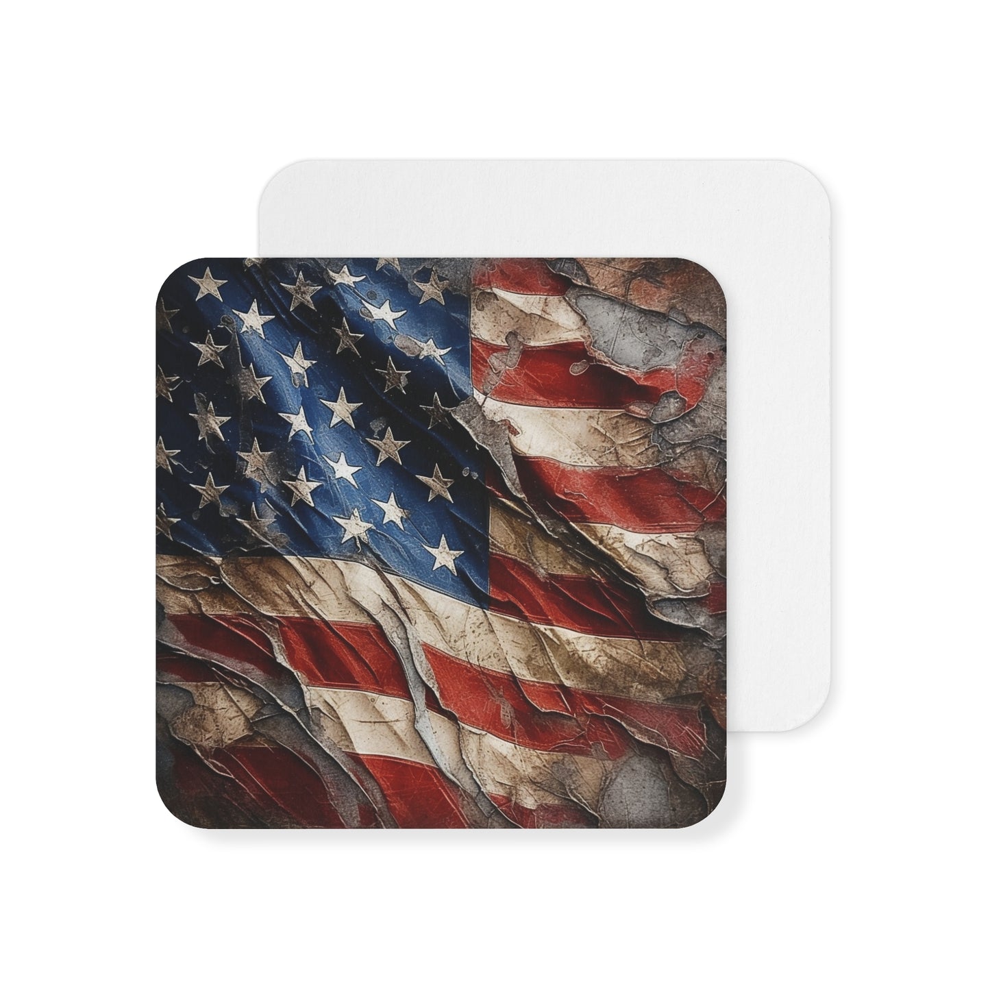 Distressed American Flag Coasters (50, 100 pcs)