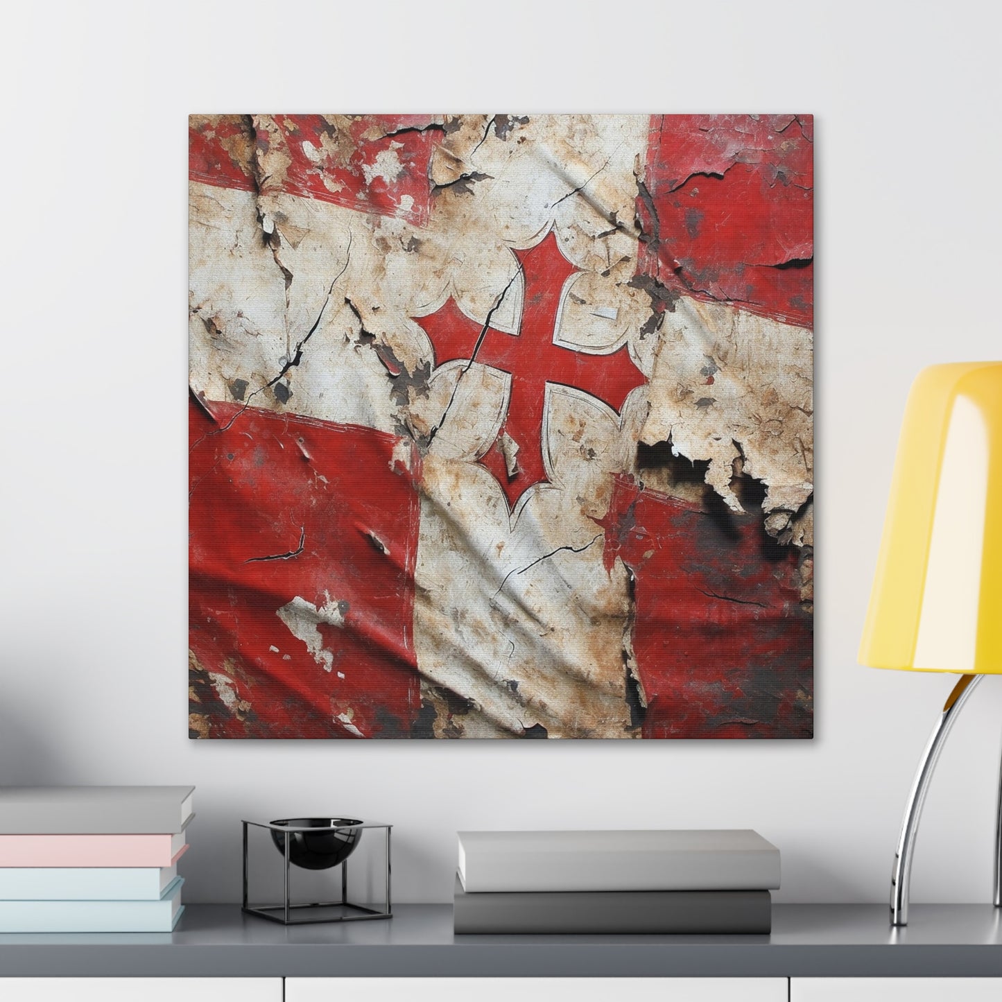 Tattered Templar Flag Canvas Gallery Wraps