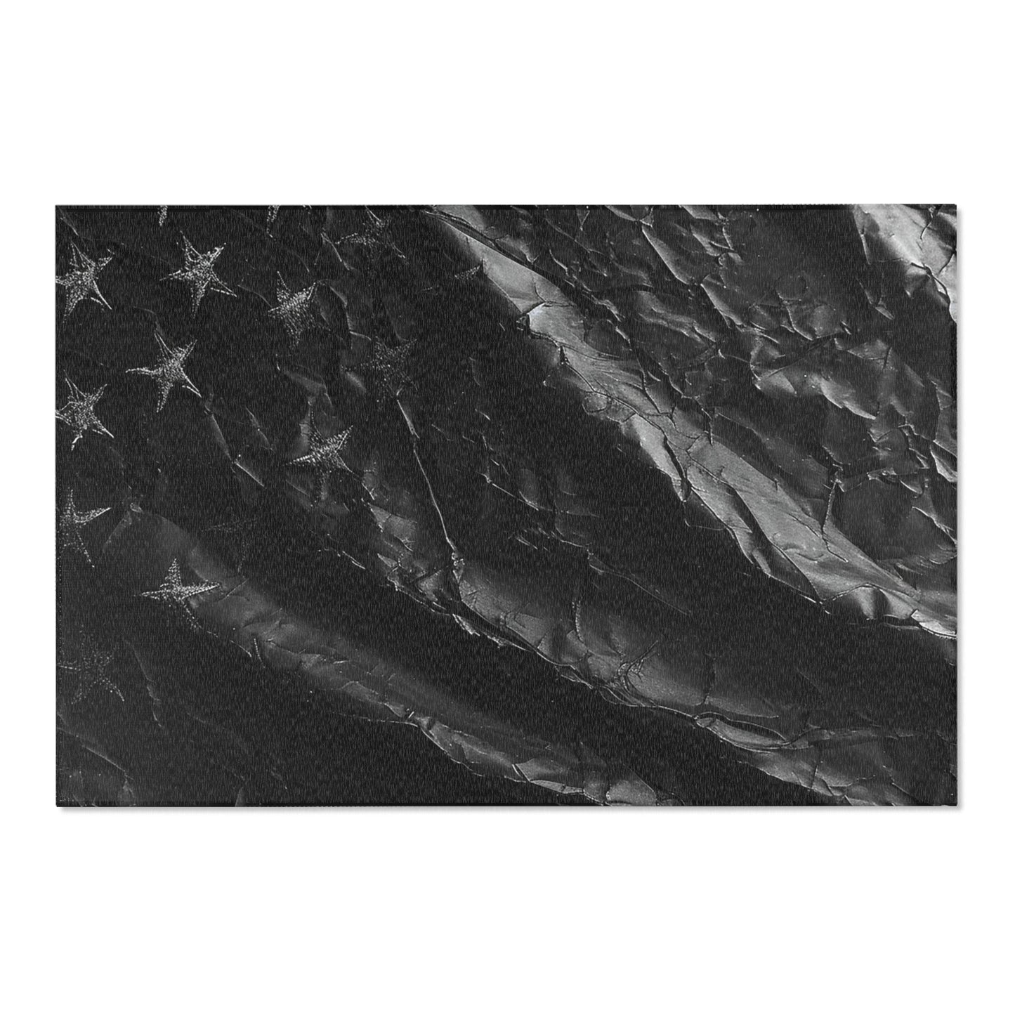 Black American Flag Area Rugs