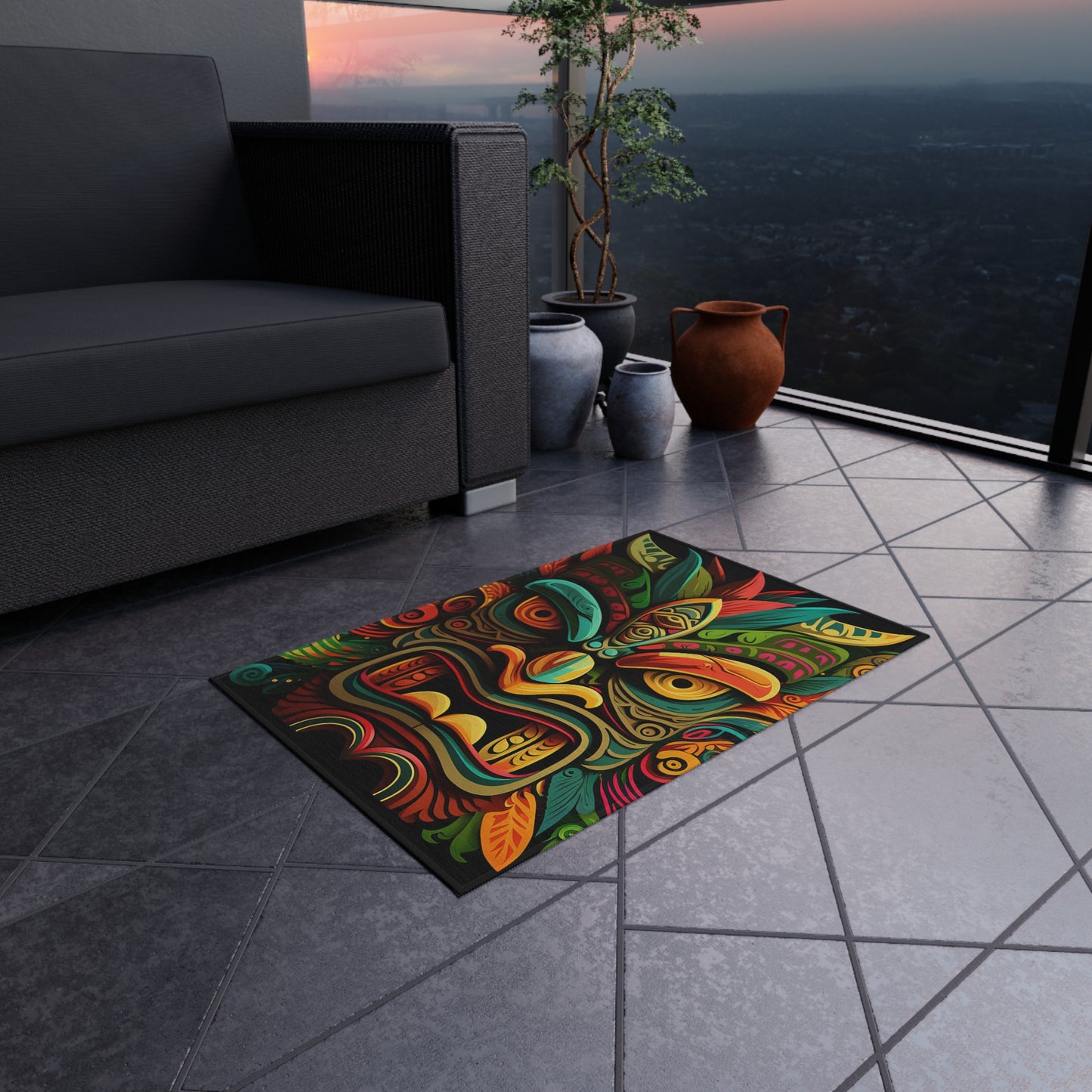 Horn Tiki Outdoor Rug