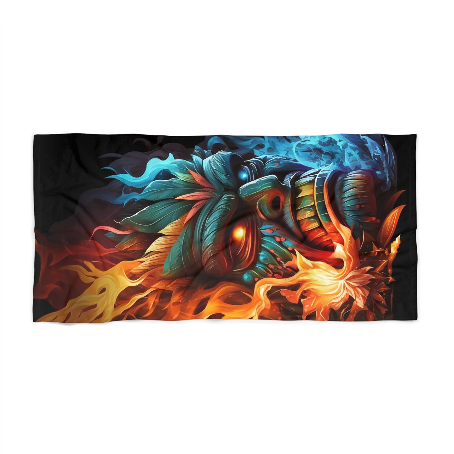 Smoke & Flame Tiki Beach Towel