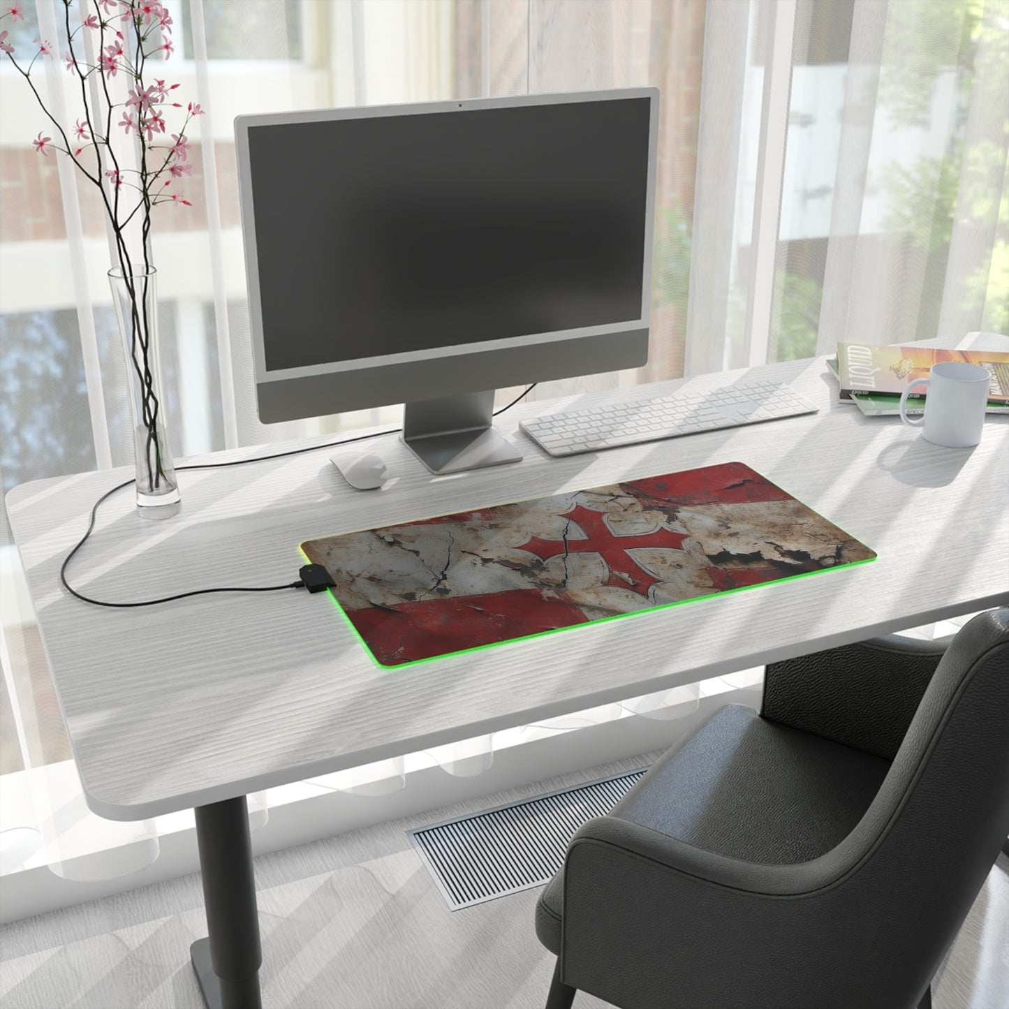 Templar Flag LED Gaming Mouse Pad