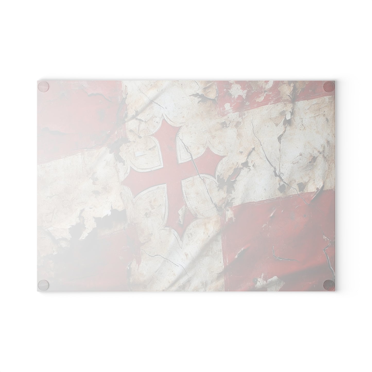 Templar Flag Glass Cutting Board