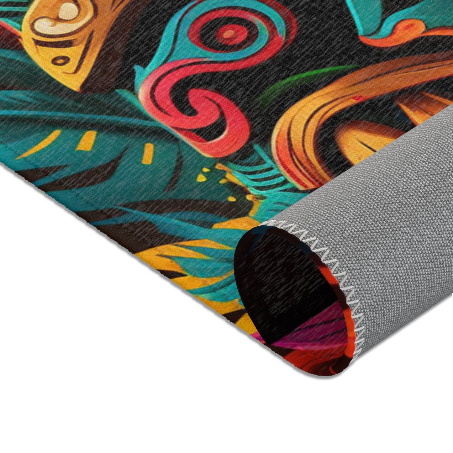 Feathered Tiki Area Rug