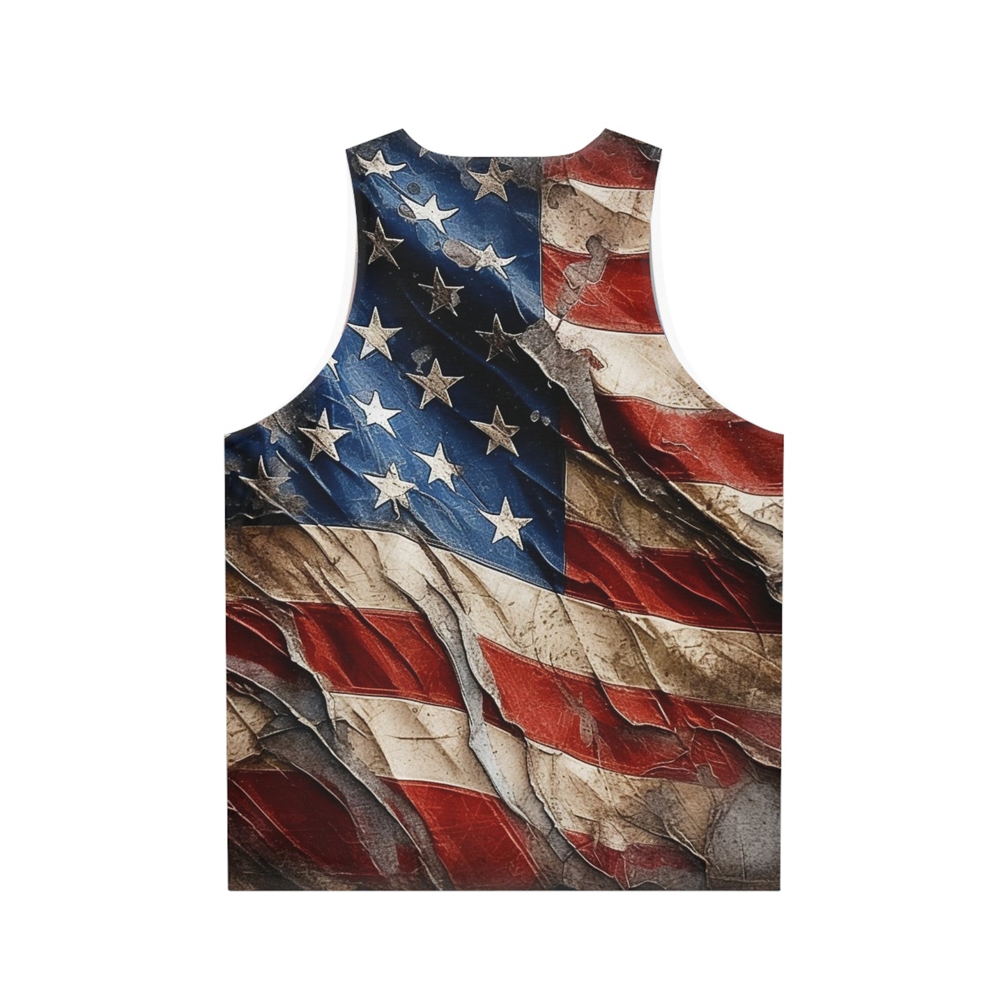 Distressed American Flag Unisex Tank Top (AOP)
