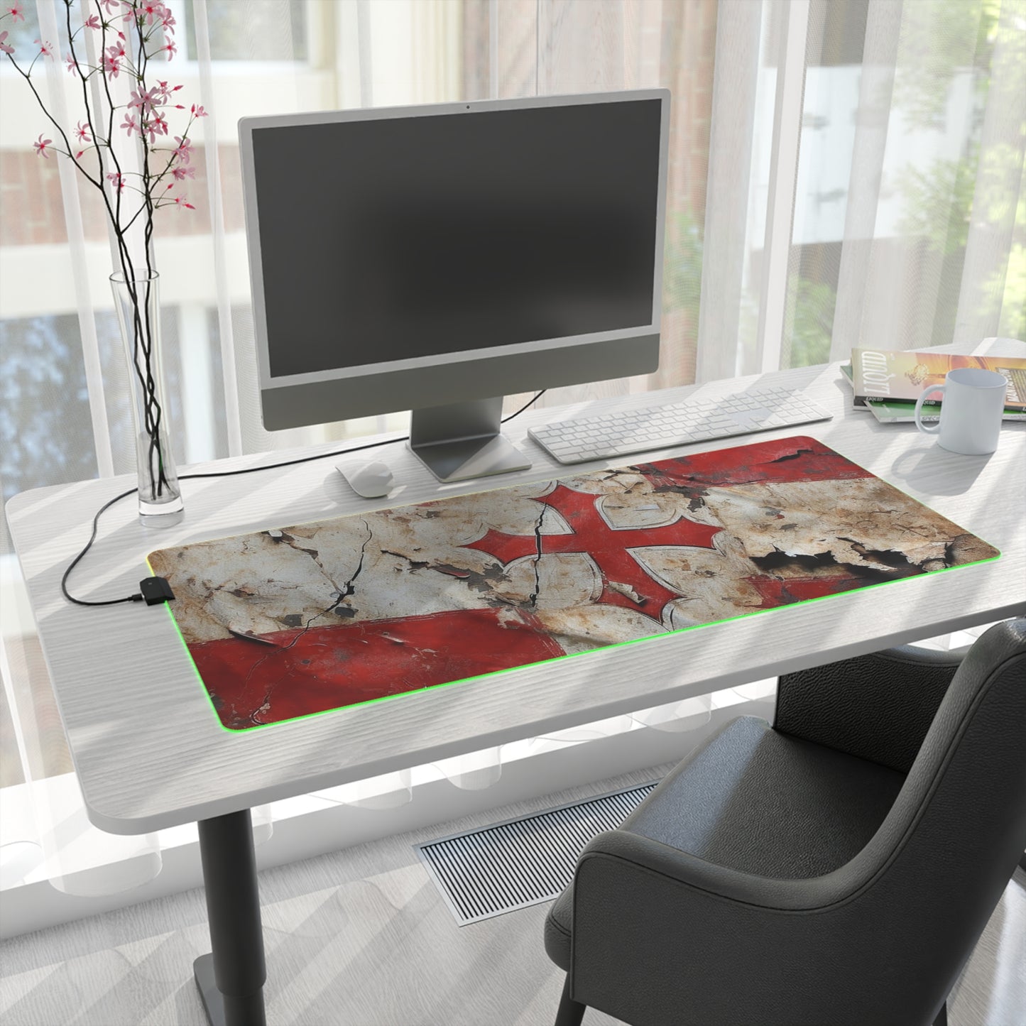 Templar Flag LED Gaming Mouse Pad