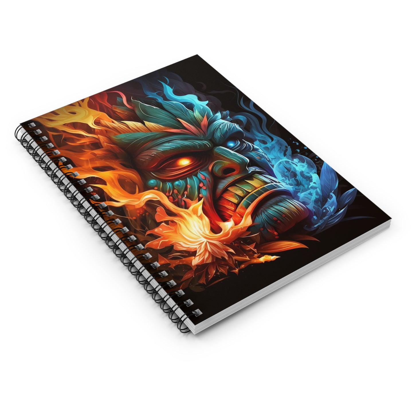 Smoke & Flame Tiki Spiral Notebook - Ruled Line