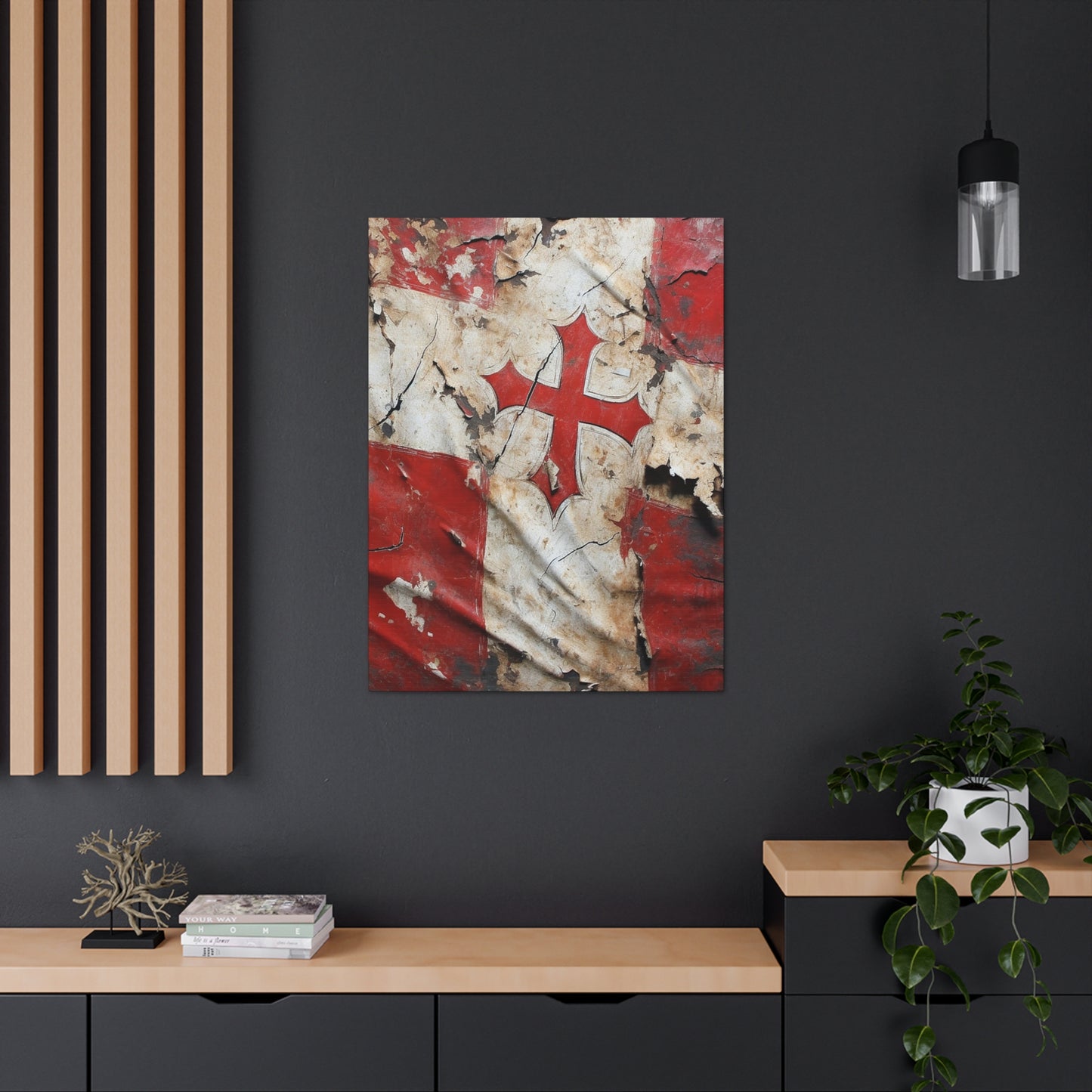 Tattered Templar Flag Canvas Gallery Wraps