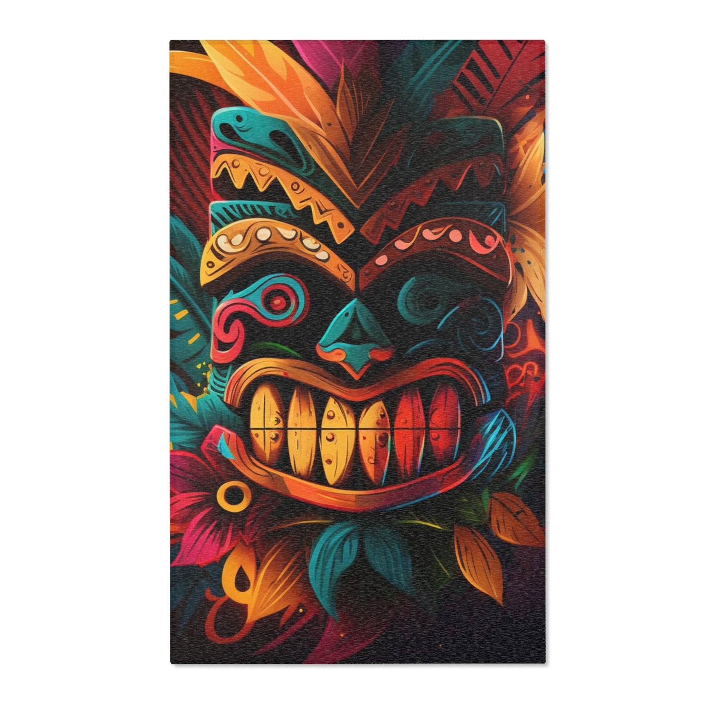 Feathered Tiki Area Rug