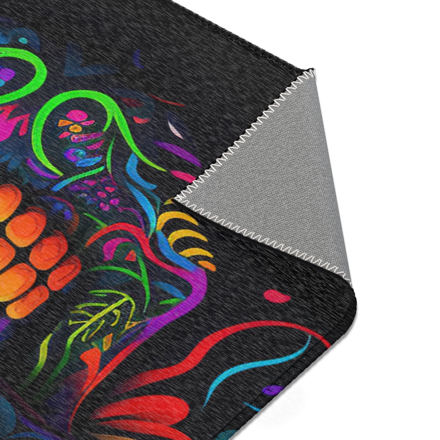 Neon Sugar Skull Area Rug