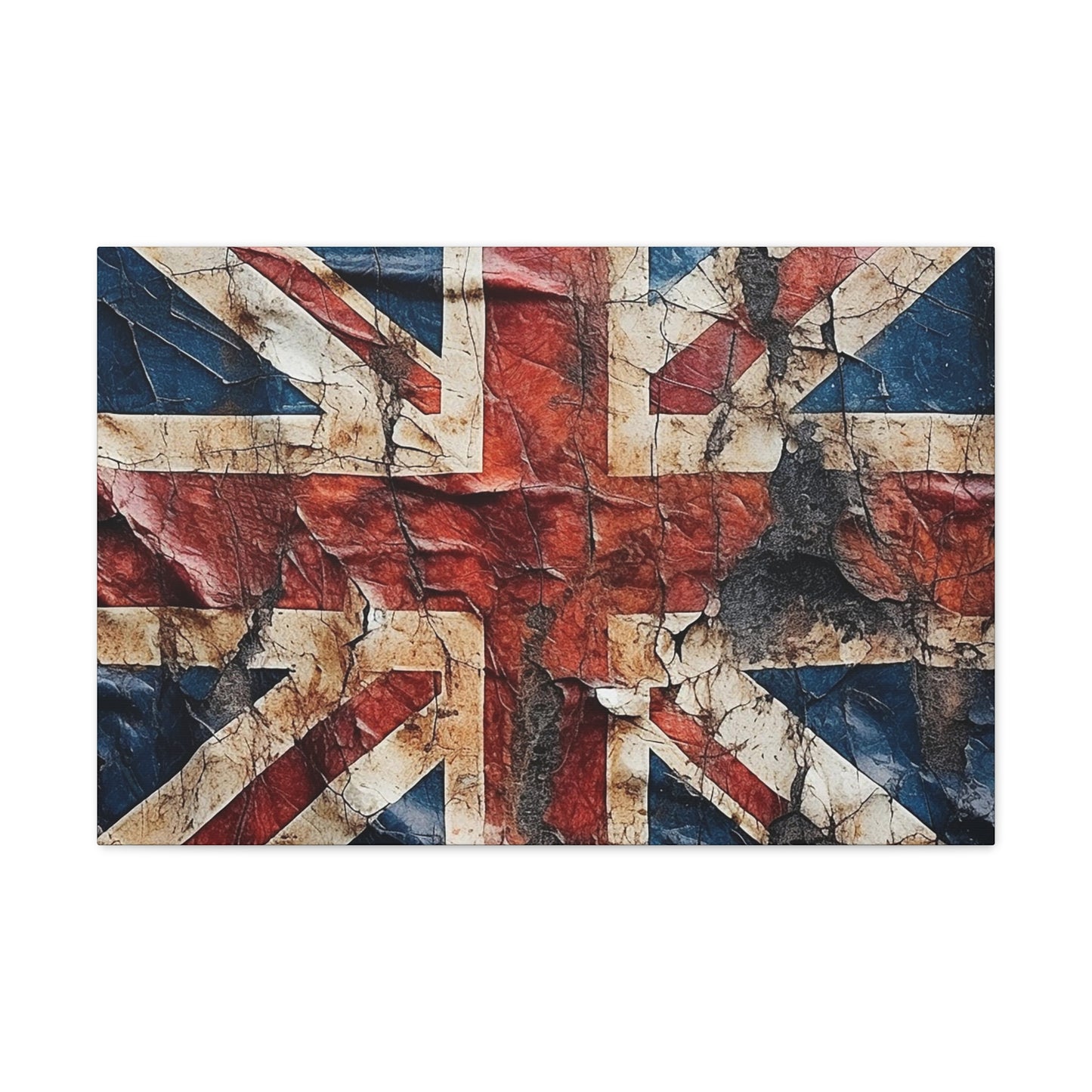 British Union Jack Tattered Flag Canvas Gallery Wraps