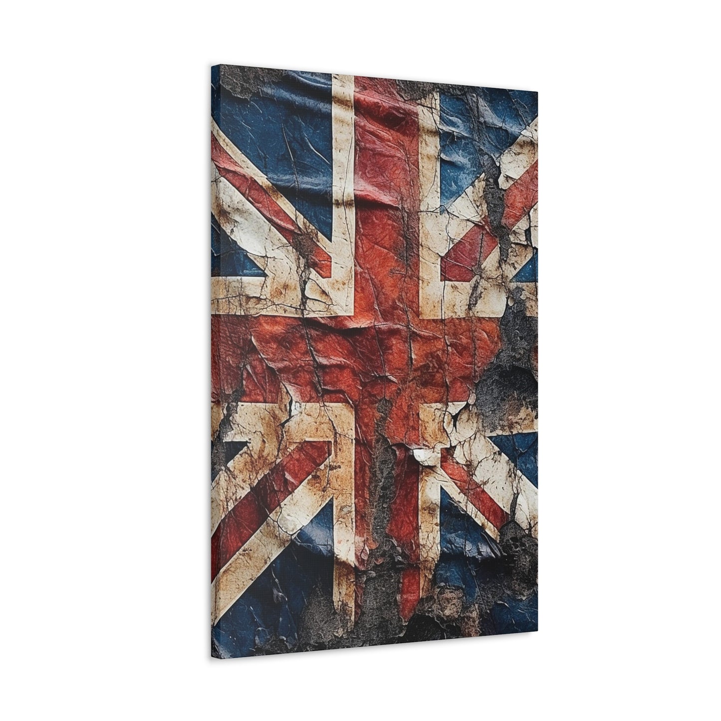 British Union Jack Tattered Flag Canvas Gallery Wraps