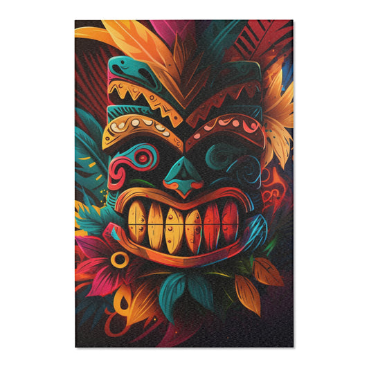 Feathered Tiki Area Rug