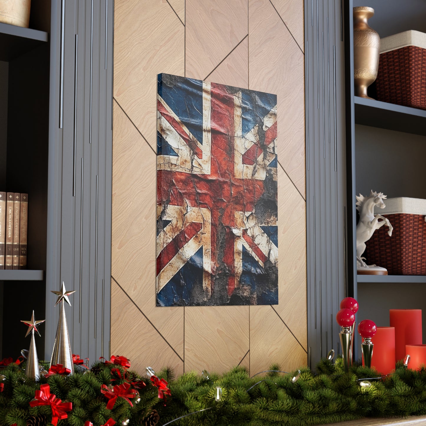 British Union Jack Tattered Flag Canvas Gallery Wraps