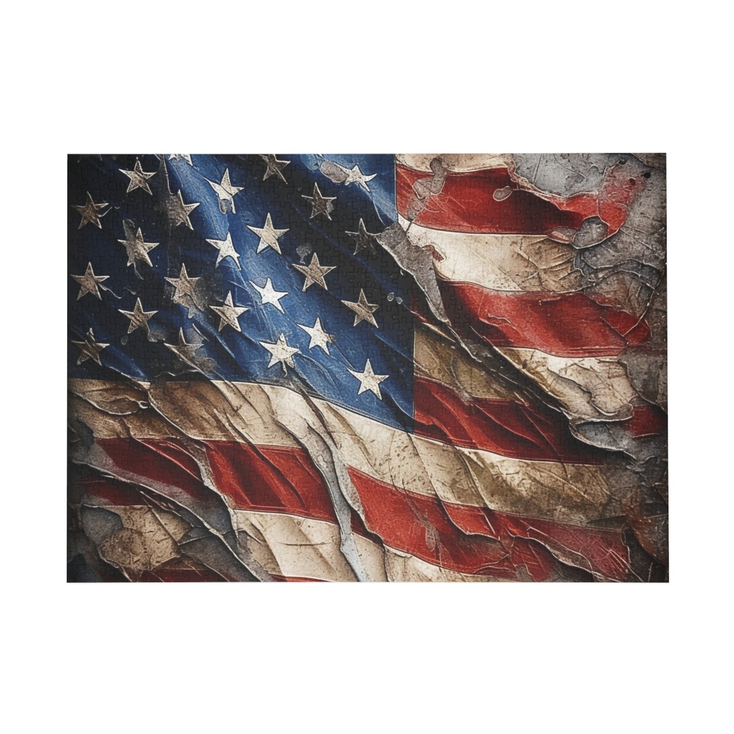 Distressed American Flag Puzzle (96, 252, 500, 1000-Piece)