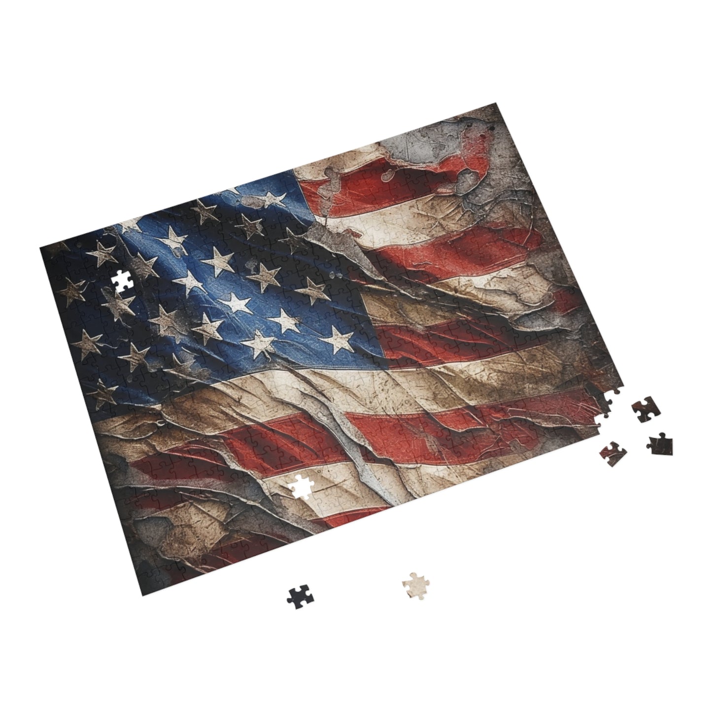 Distressed American Flag Puzzle (96, 252, 500, 1000-Piece)