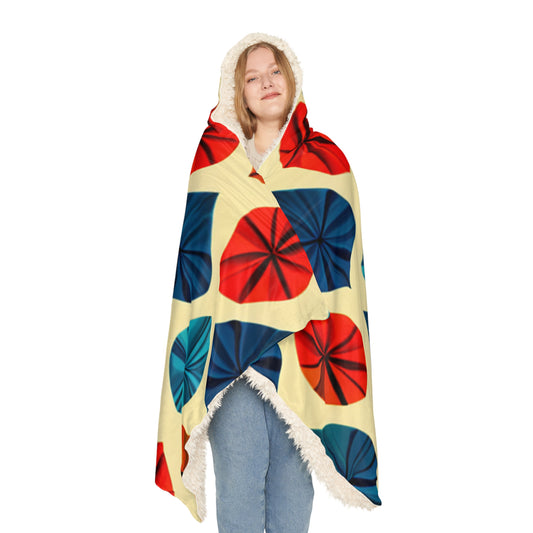 Retro Leaf Pattern Snuggle Blanket