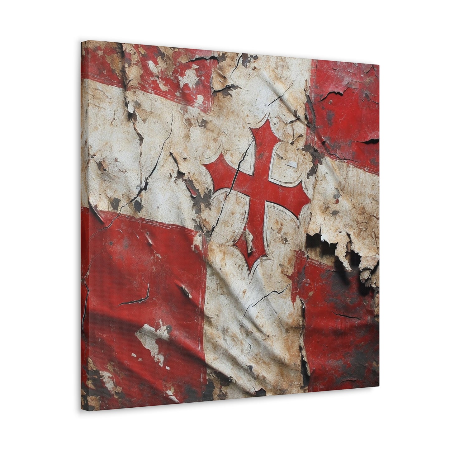 Tattered Templar Flag Canvas Gallery Wraps