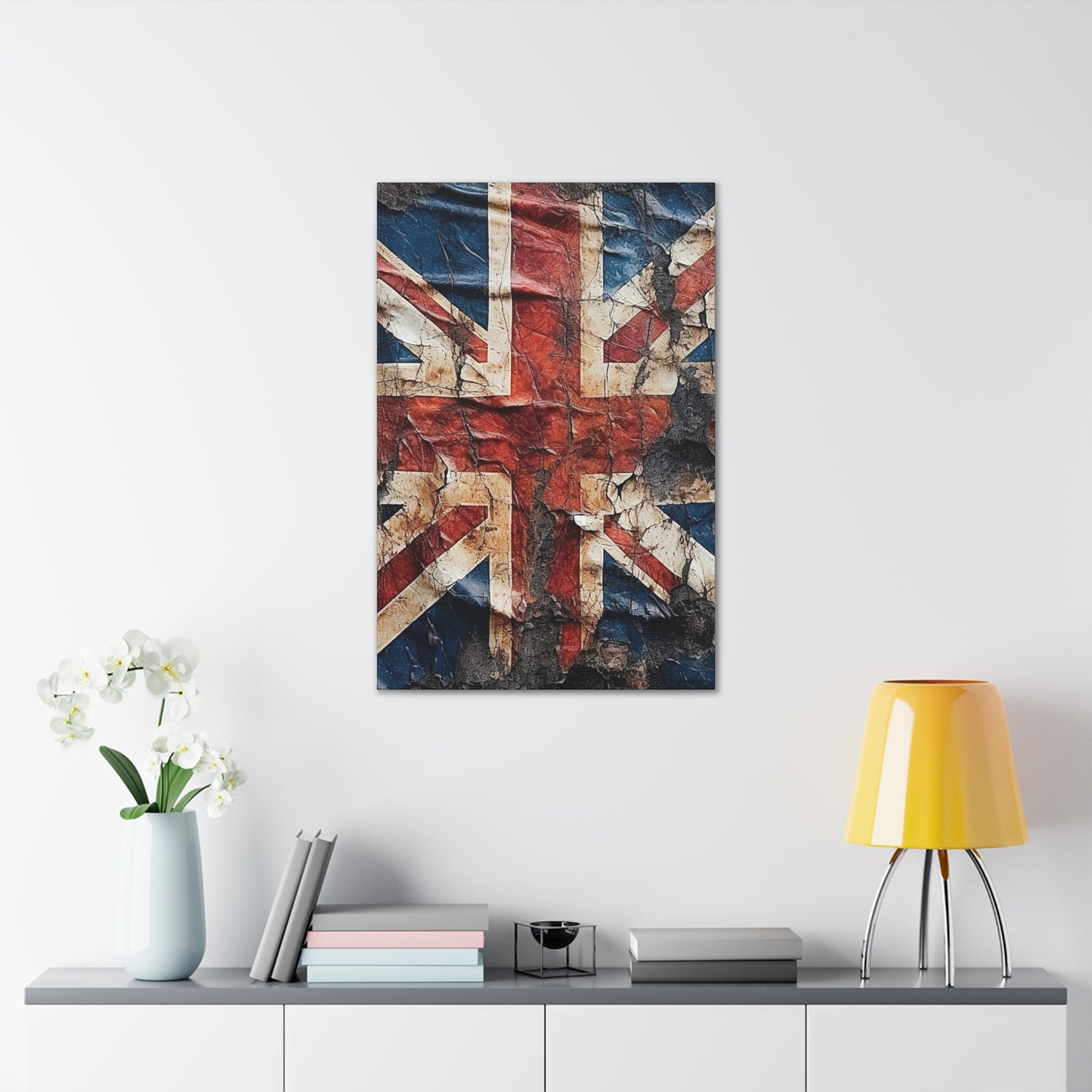 British Union Jack Tattered Flag Canvas Gallery Wraps