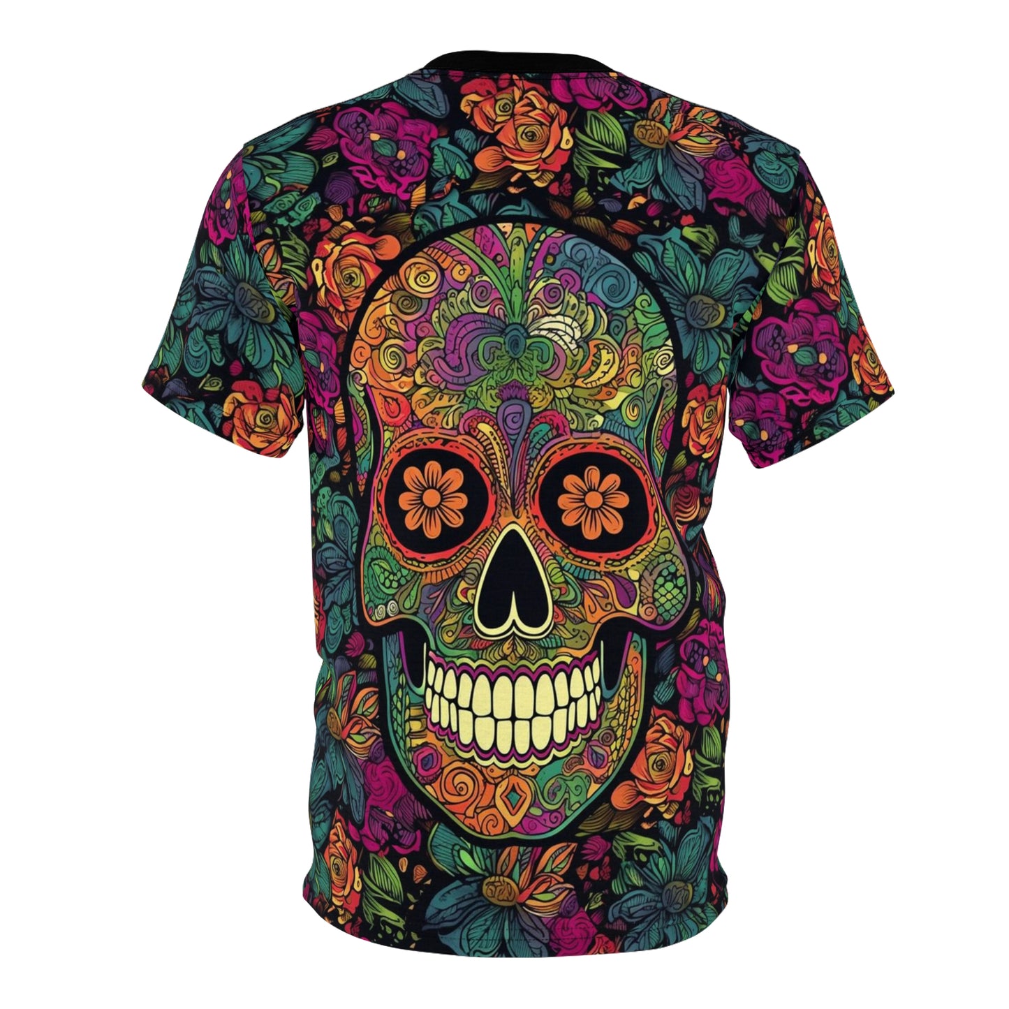 Retro Sugar Skull Unisex Cut & Sew Tee