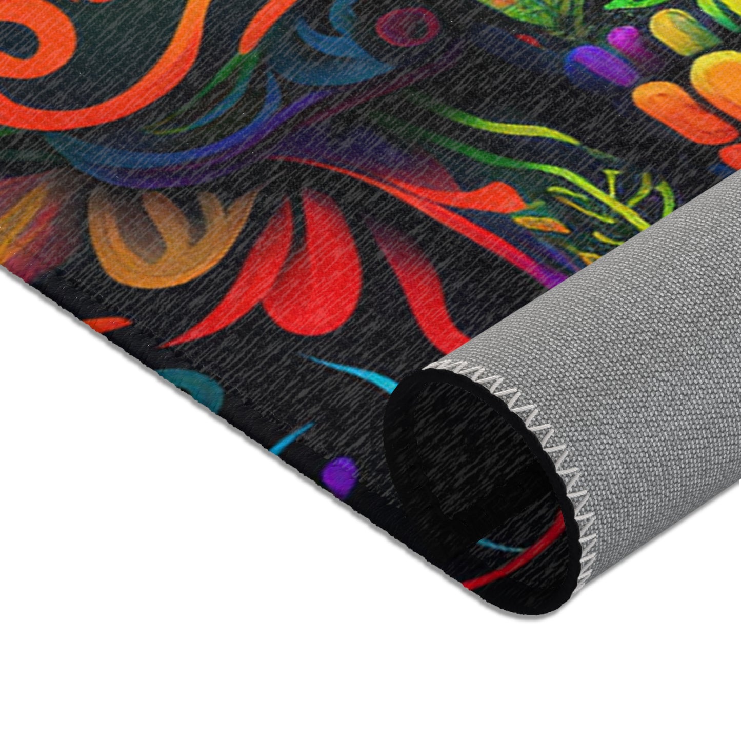 Neon Sugar Skull Area Rug