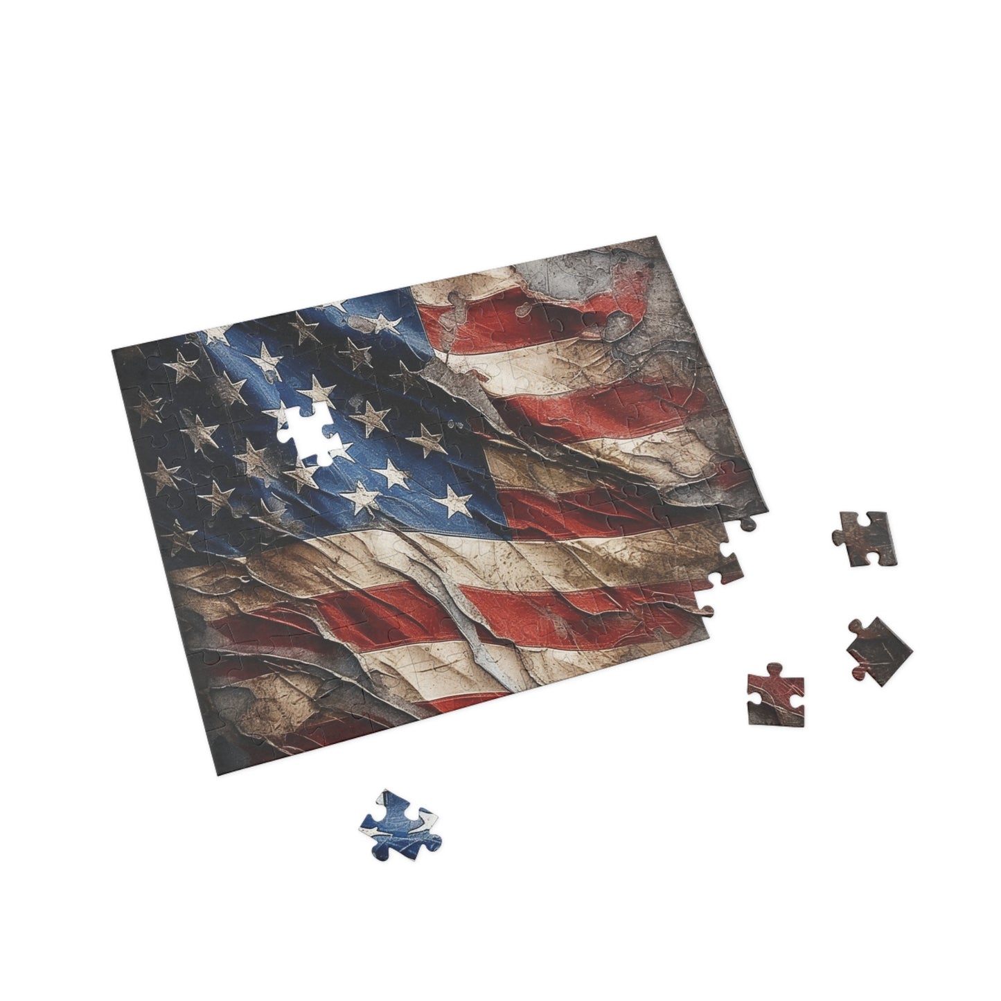 Distressed American Flag Puzzle (96, 252, 500, 1000-Piece)