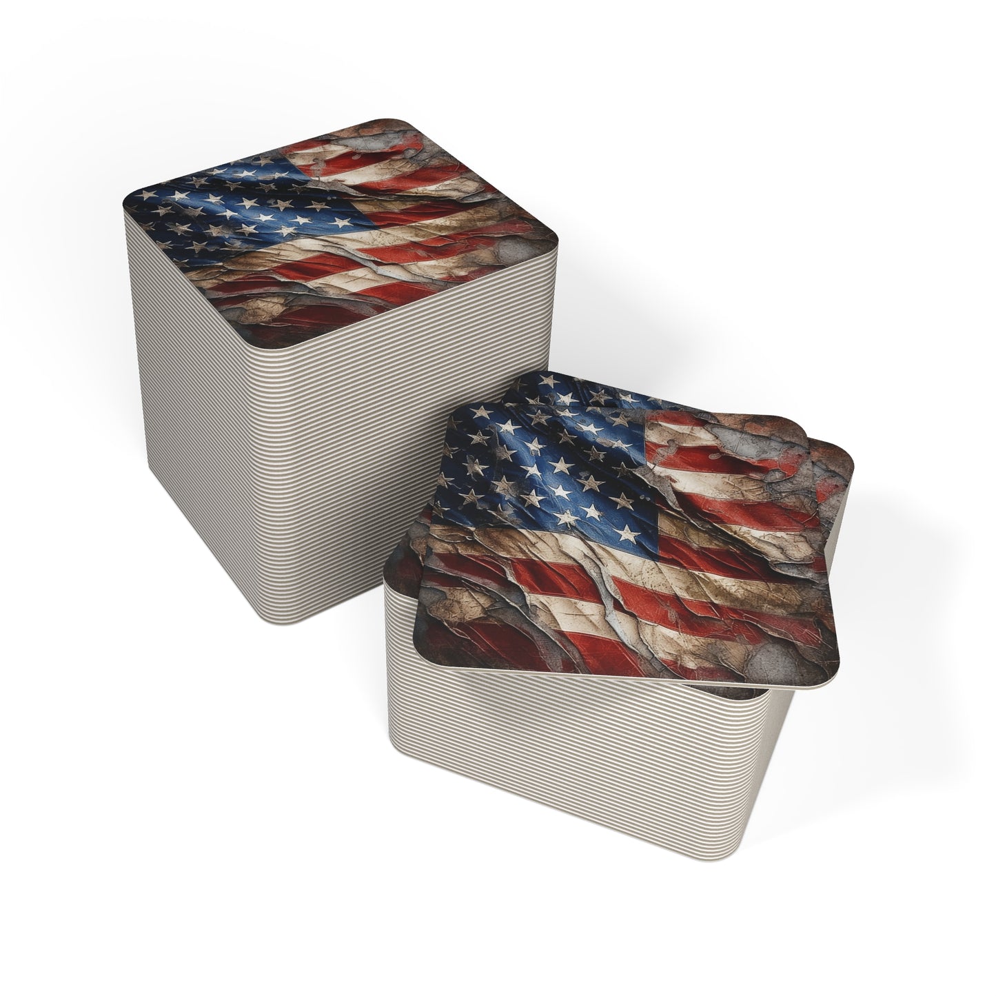 Distressed American Flag Coasters (50, 100 pcs)