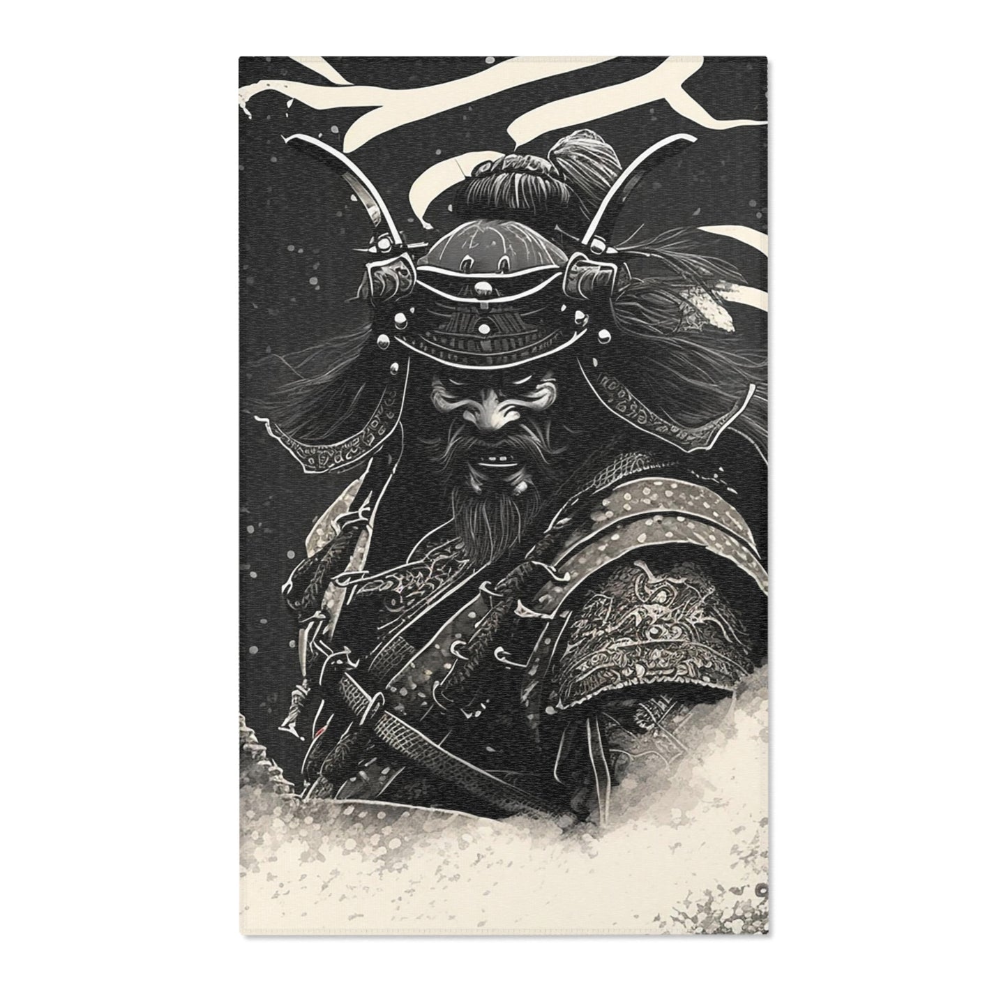 Bearded Samurai Area Rugs