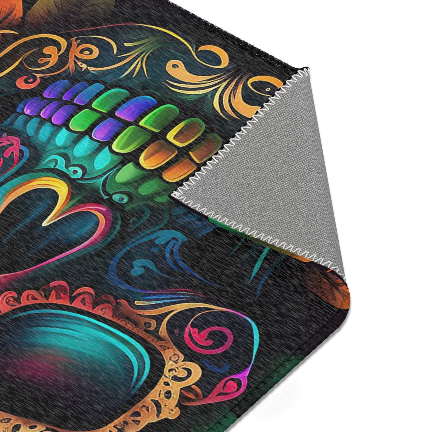 Flower Sugar Skull Area Rug