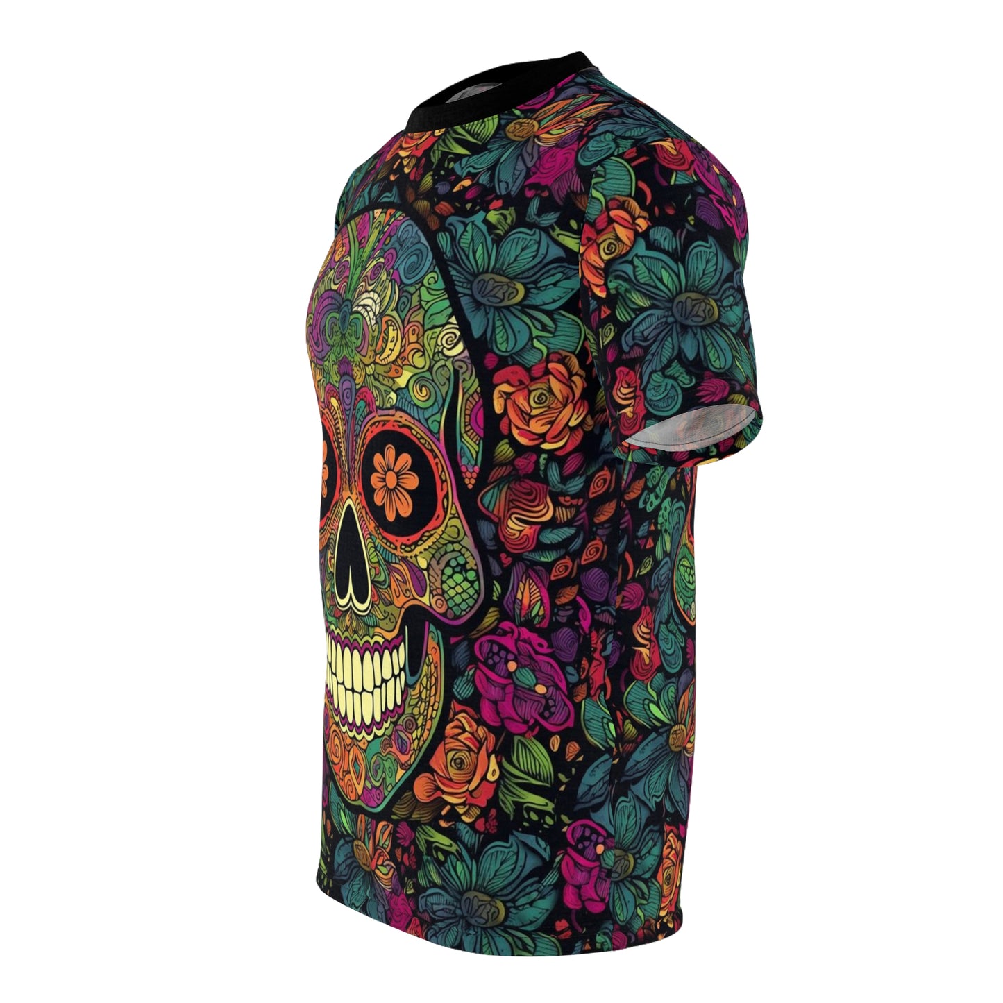 Retro Sugar Skull Unisex Cut & Sew Tee