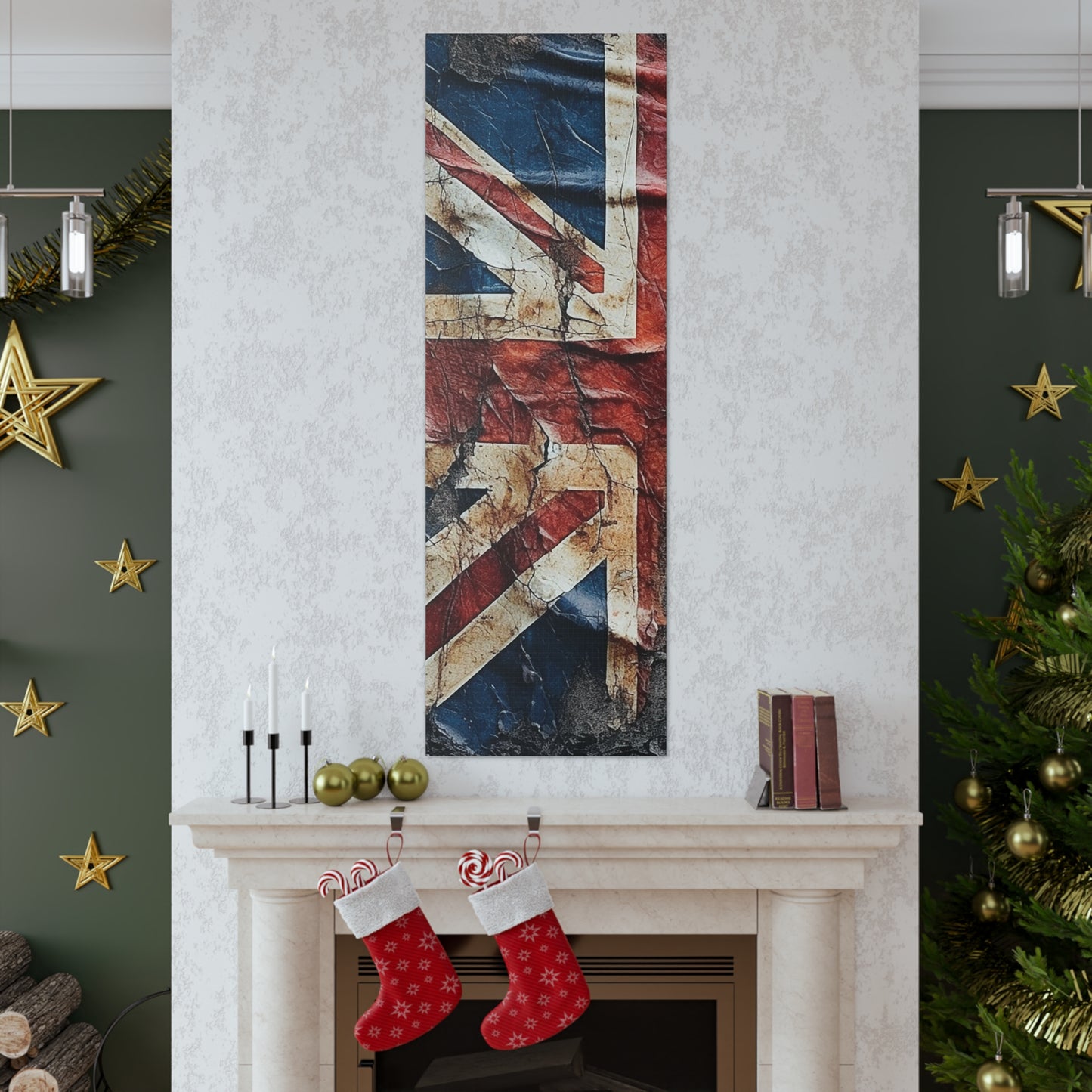 British Union Jack Tattered Flag Canvas Gallery Wraps