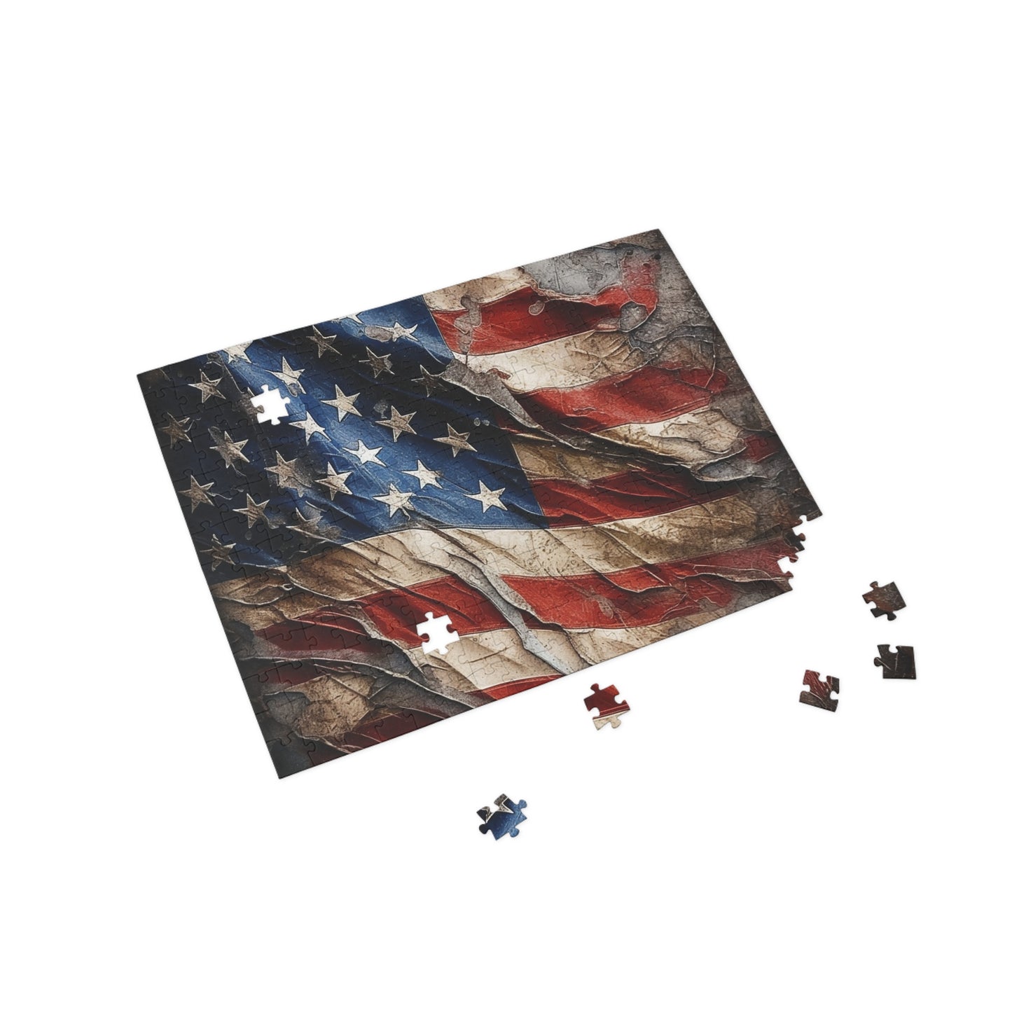 Distressed American Flag Puzzle (96, 252, 500, 1000-Piece)