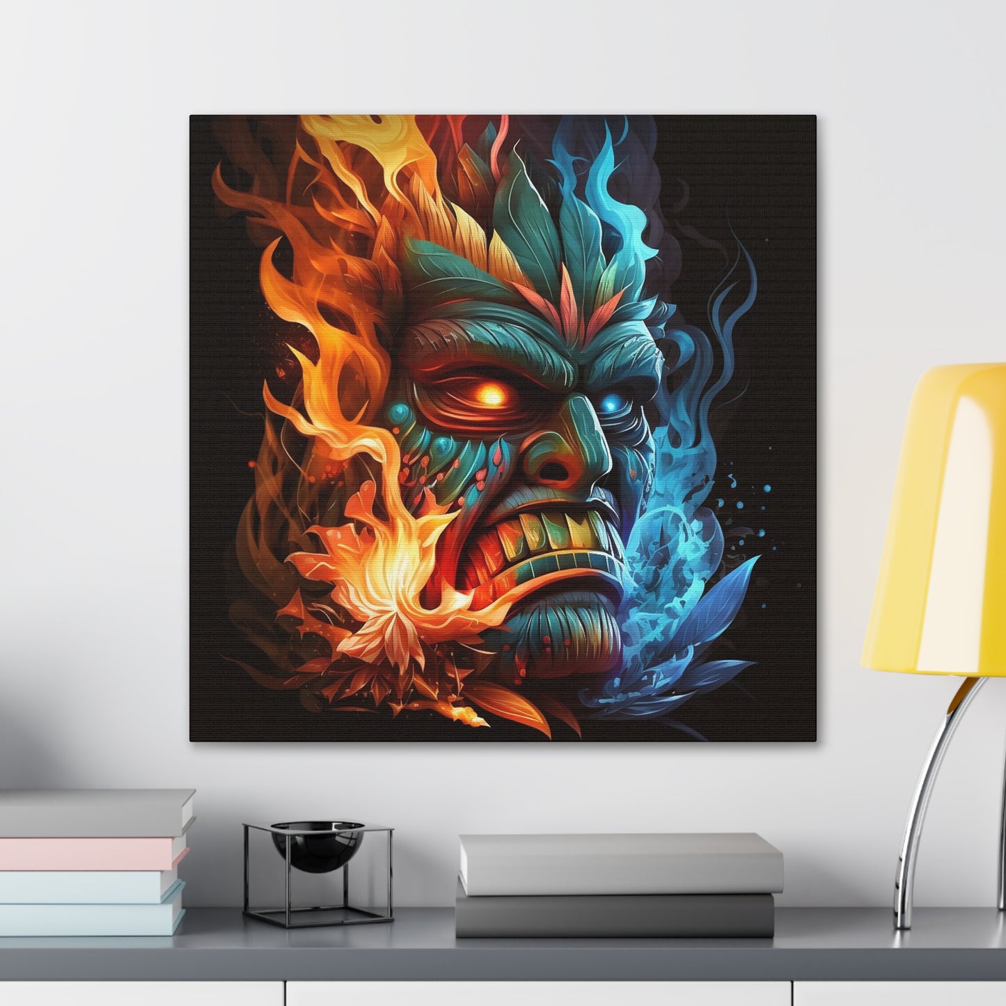 Smoke & Flame Tiki Canvas Gallery Wraps