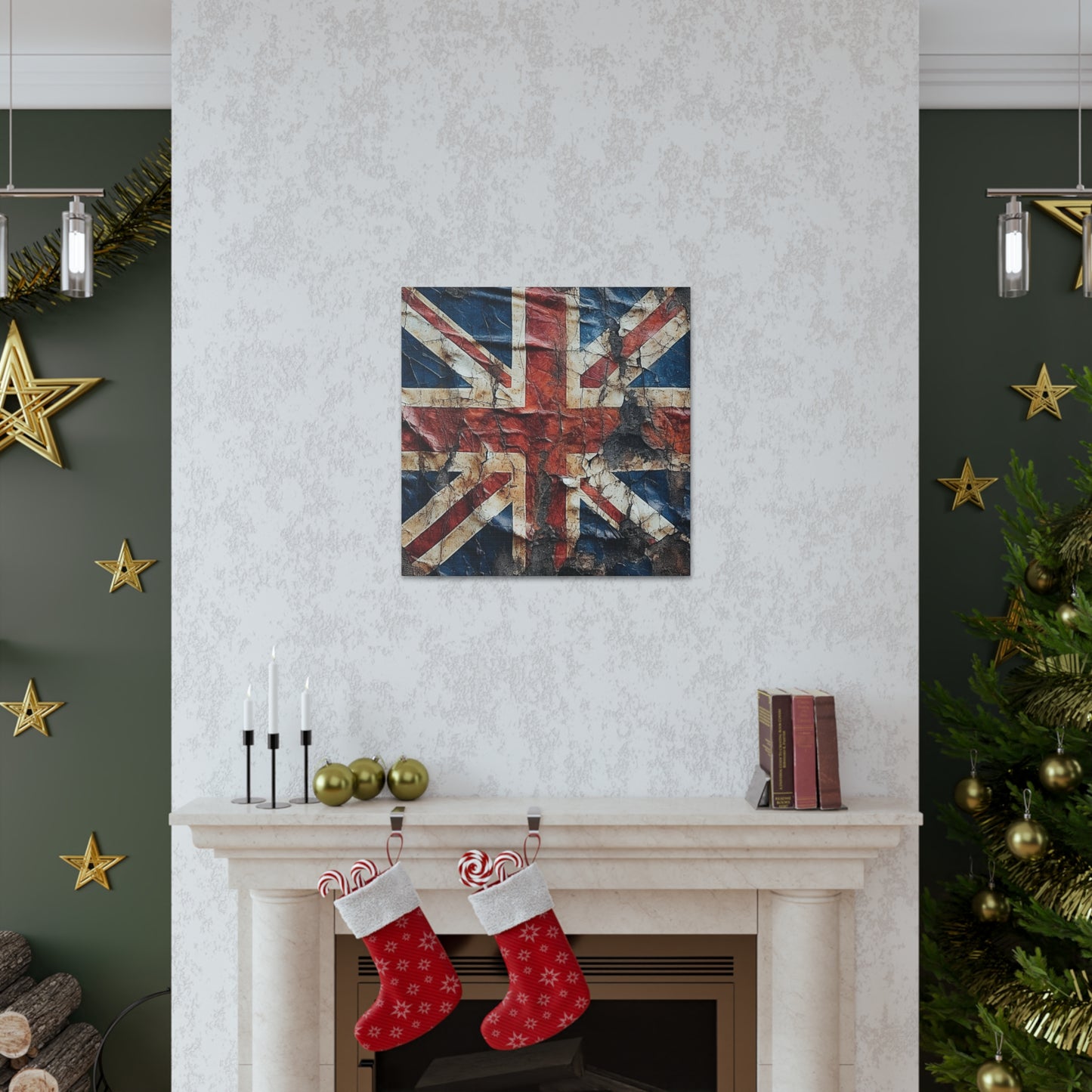 British Union Jack Tattered Flag Canvas Gallery Wraps