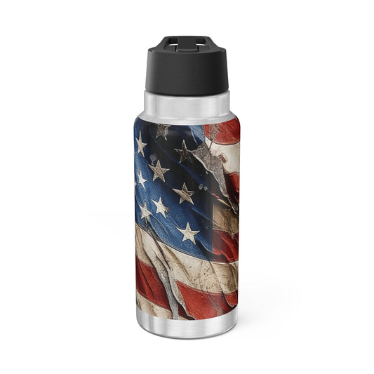 Distressed American Flag Gator Tumbler, 32oz