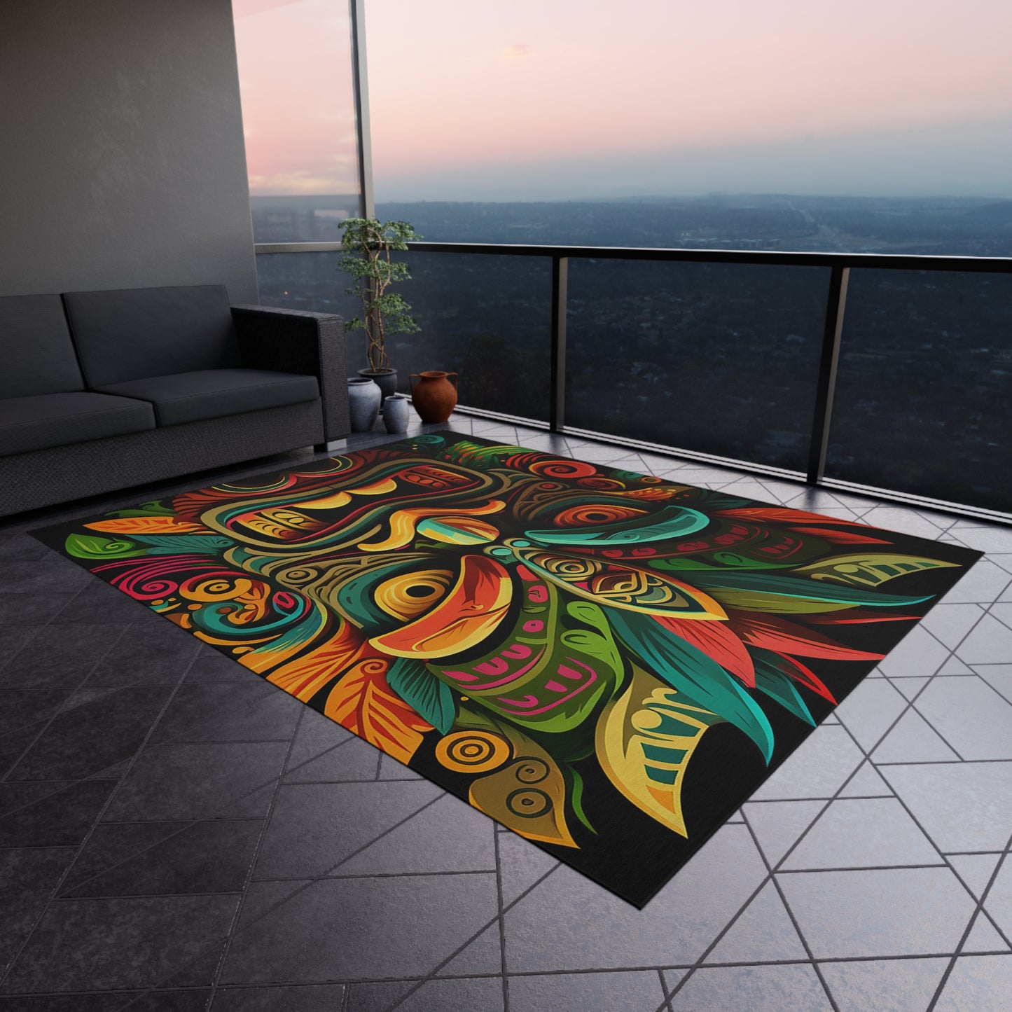 Horn Tiki Outdoor Rug