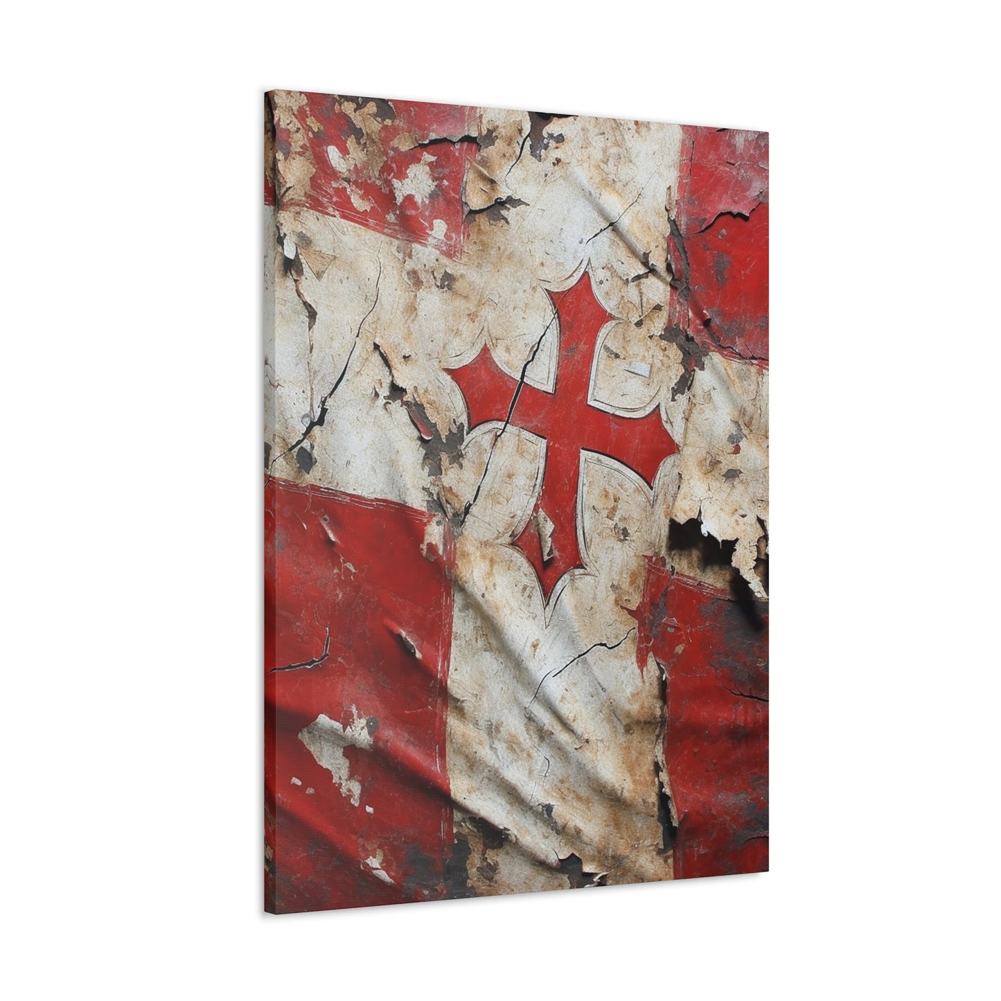 Tattered Templar Flag Canvas Gallery Wraps