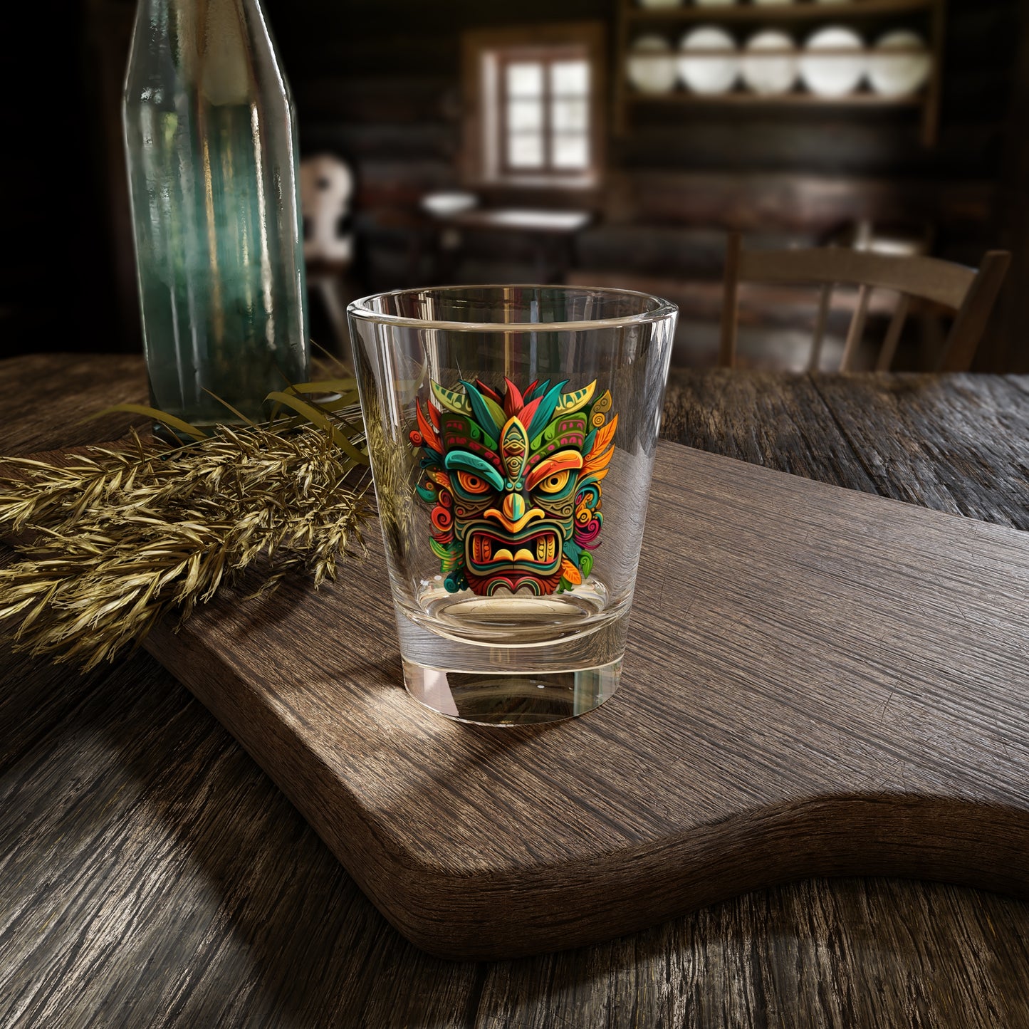 Horn Tiki Shot Glass, 1.5oz