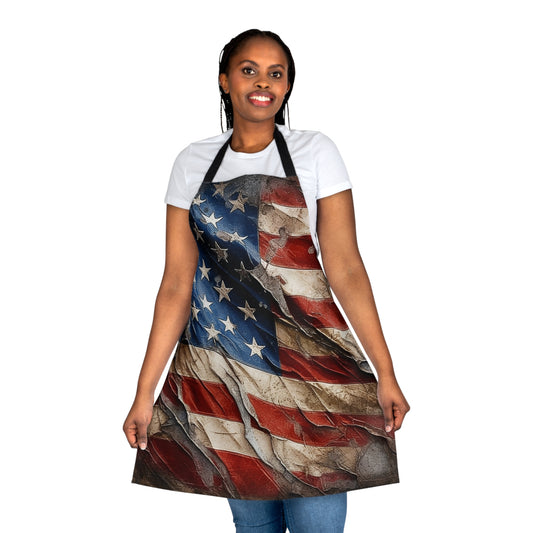Distressed American Flag Apron (AOP)