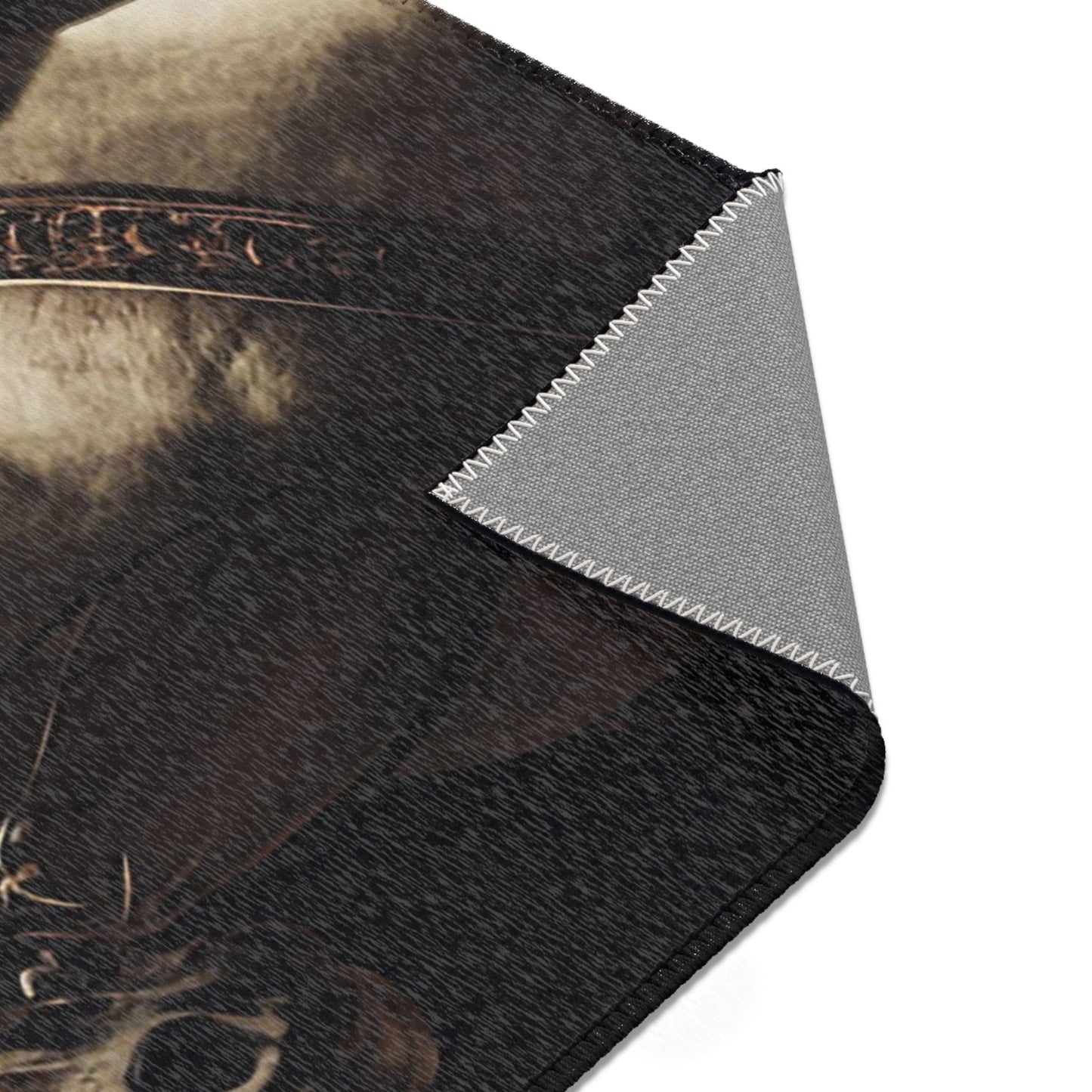 Knight on White Mount Area Rug