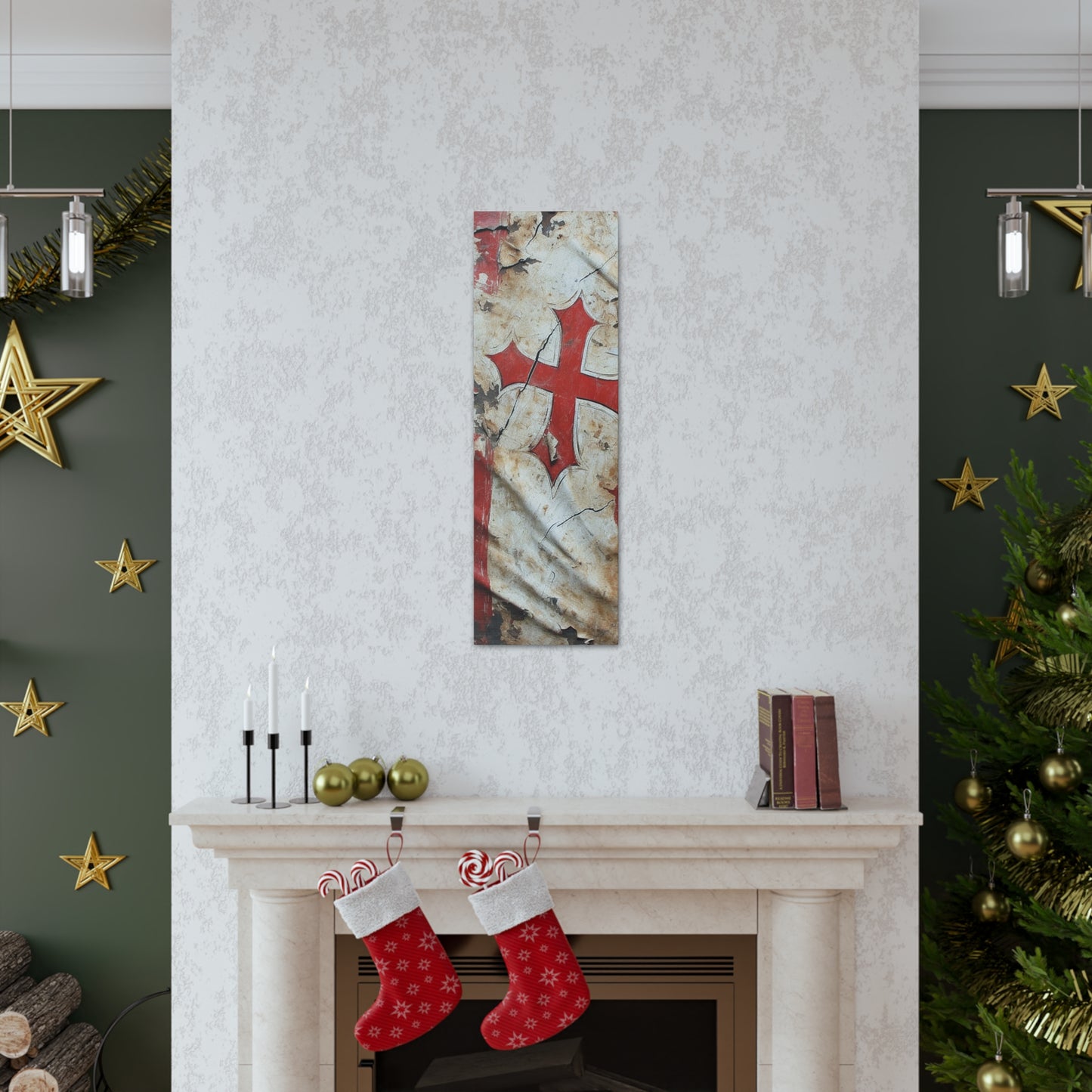 Tattered Templar Flag Canvas Gallery Wraps