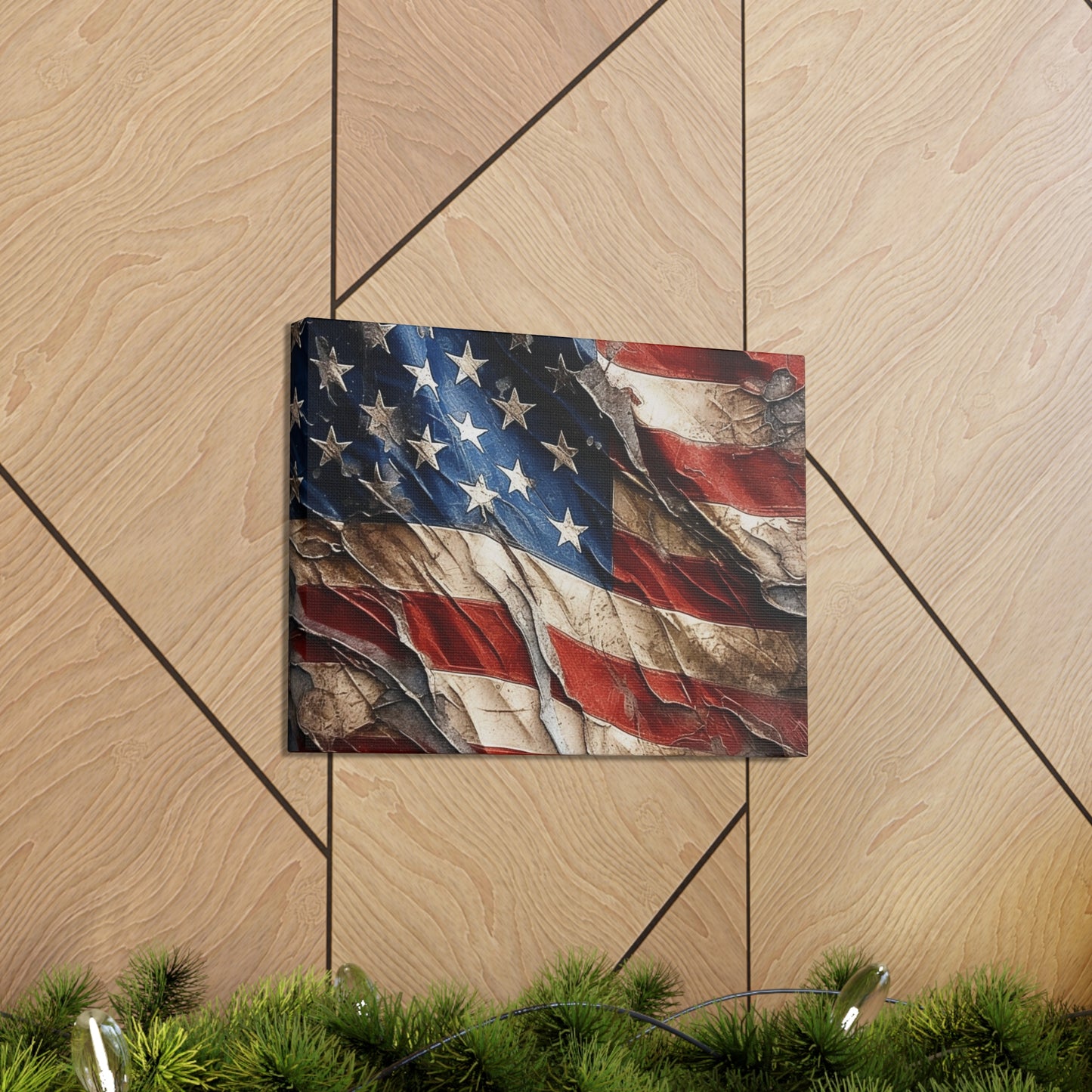 American Flag Distressed Canvas Gallery Wraps