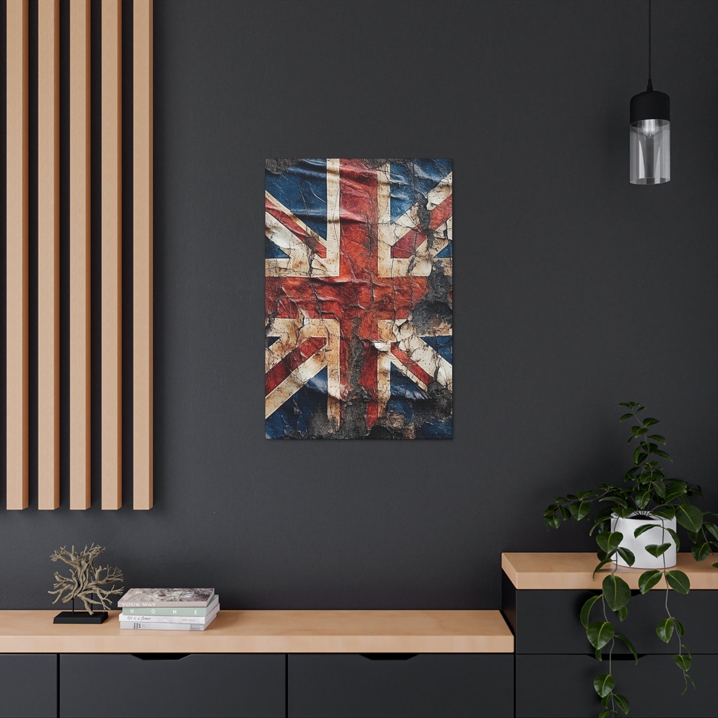 British Union Jack Tattered Flag Canvas Gallery Wraps